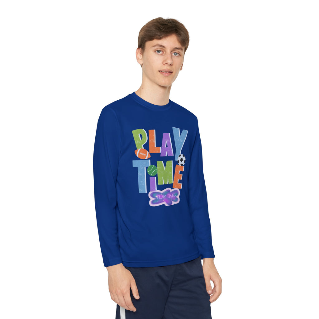 Playtime Youth Long Sleeve Tee - Fun Sports Design
