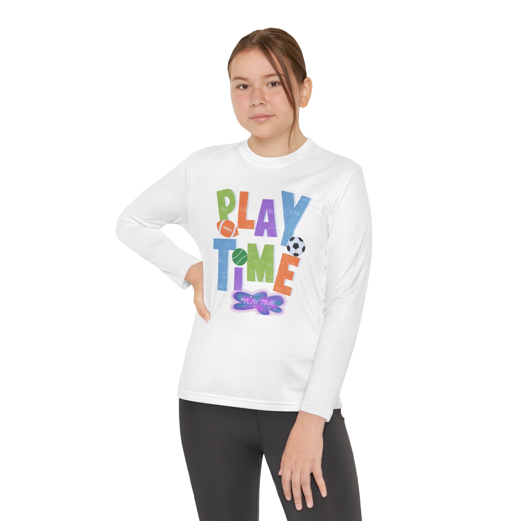 Playtime Youth Long Sleeve Tee - Fun Sports Design