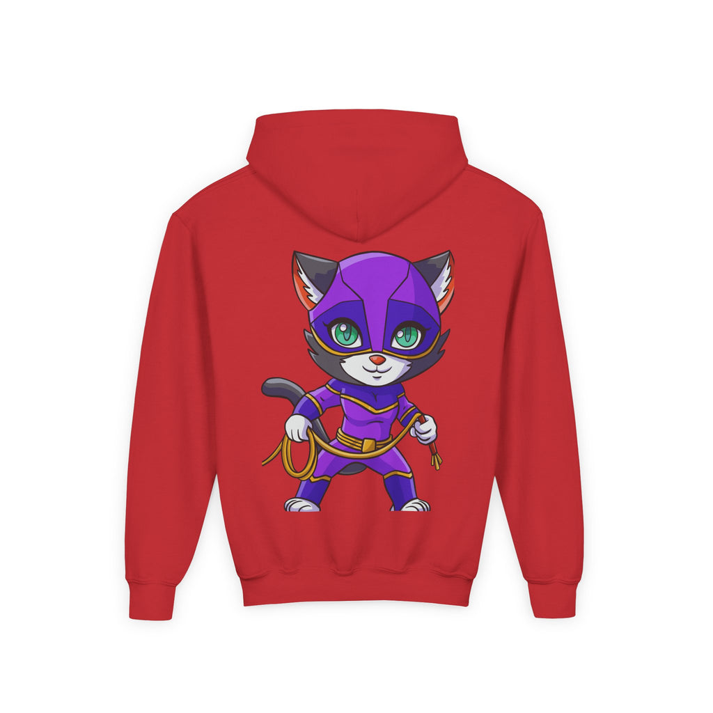 Kid's Game Time Hoodie with Cat Hero Design