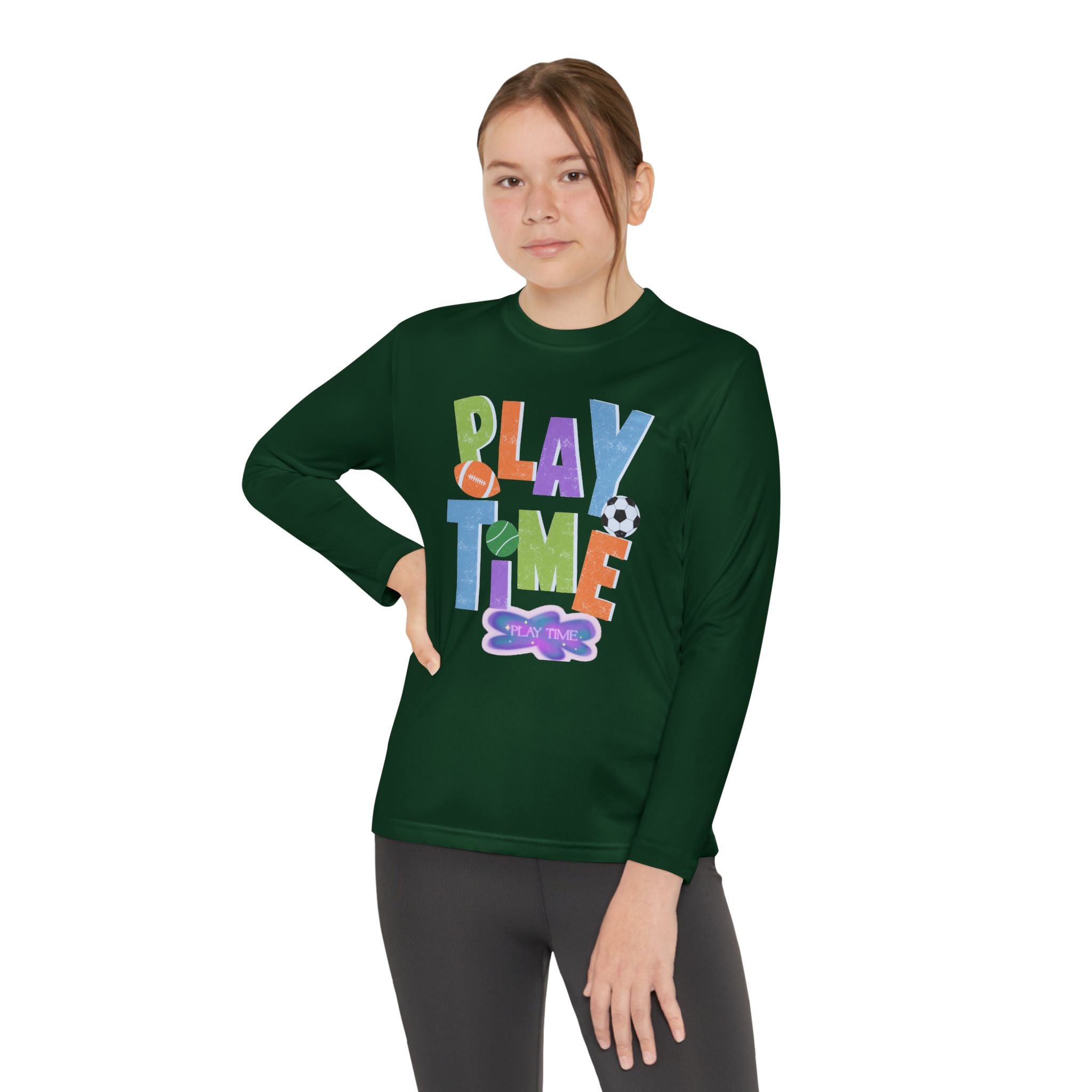 Playtime Youth Long Sleeve Tee - Fun Sports Design