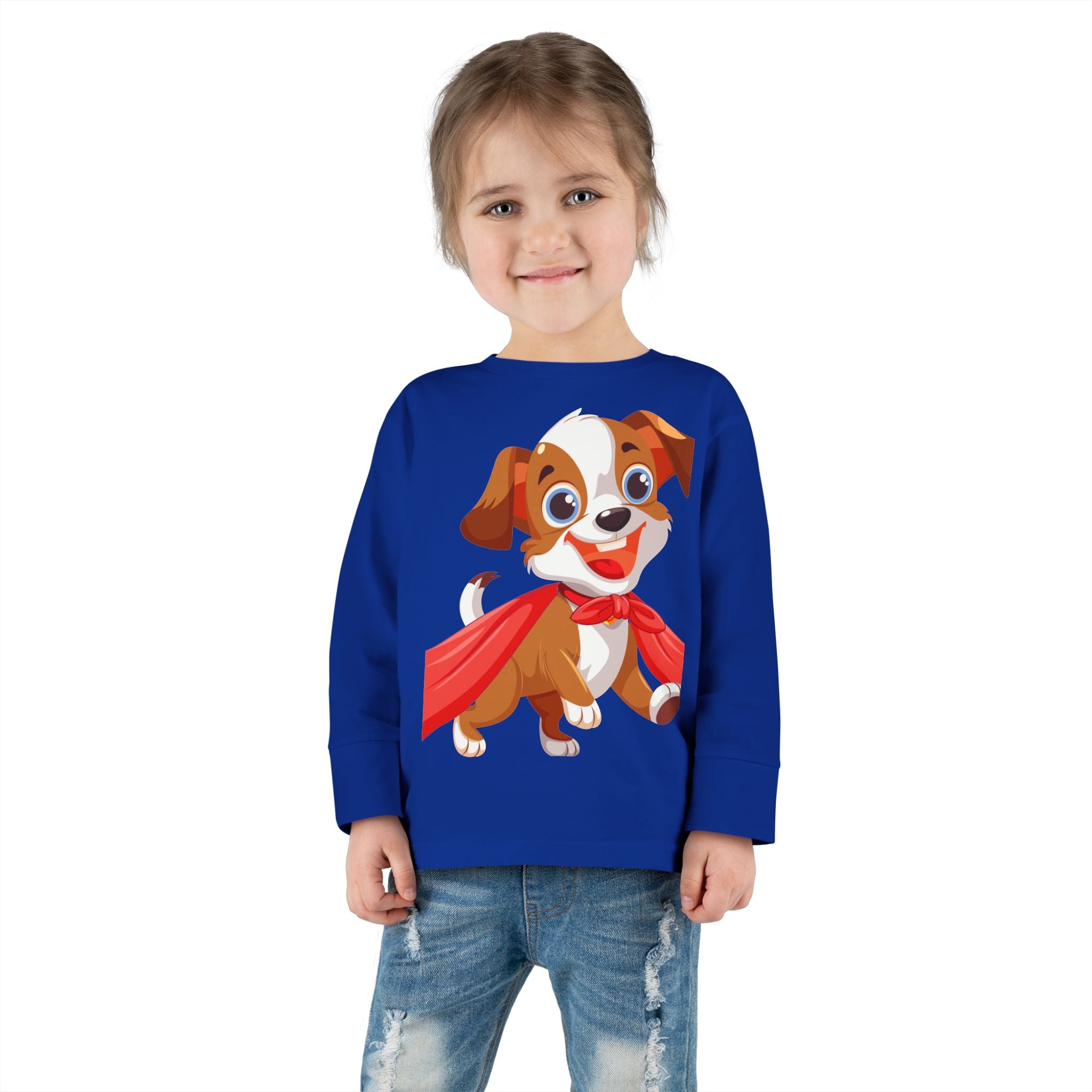Super Cute Puppy Hero Toddler Long Sleeve Tee