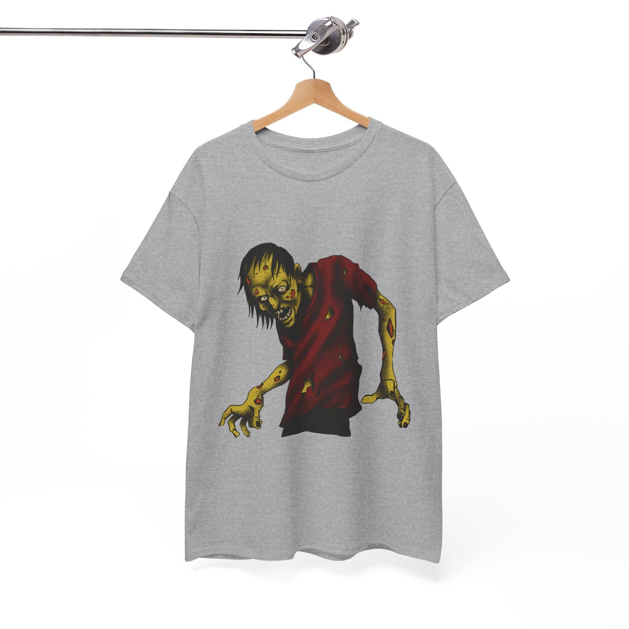 Zombie Halloween Unisex Tee: Spooky Graphic Print, Couples