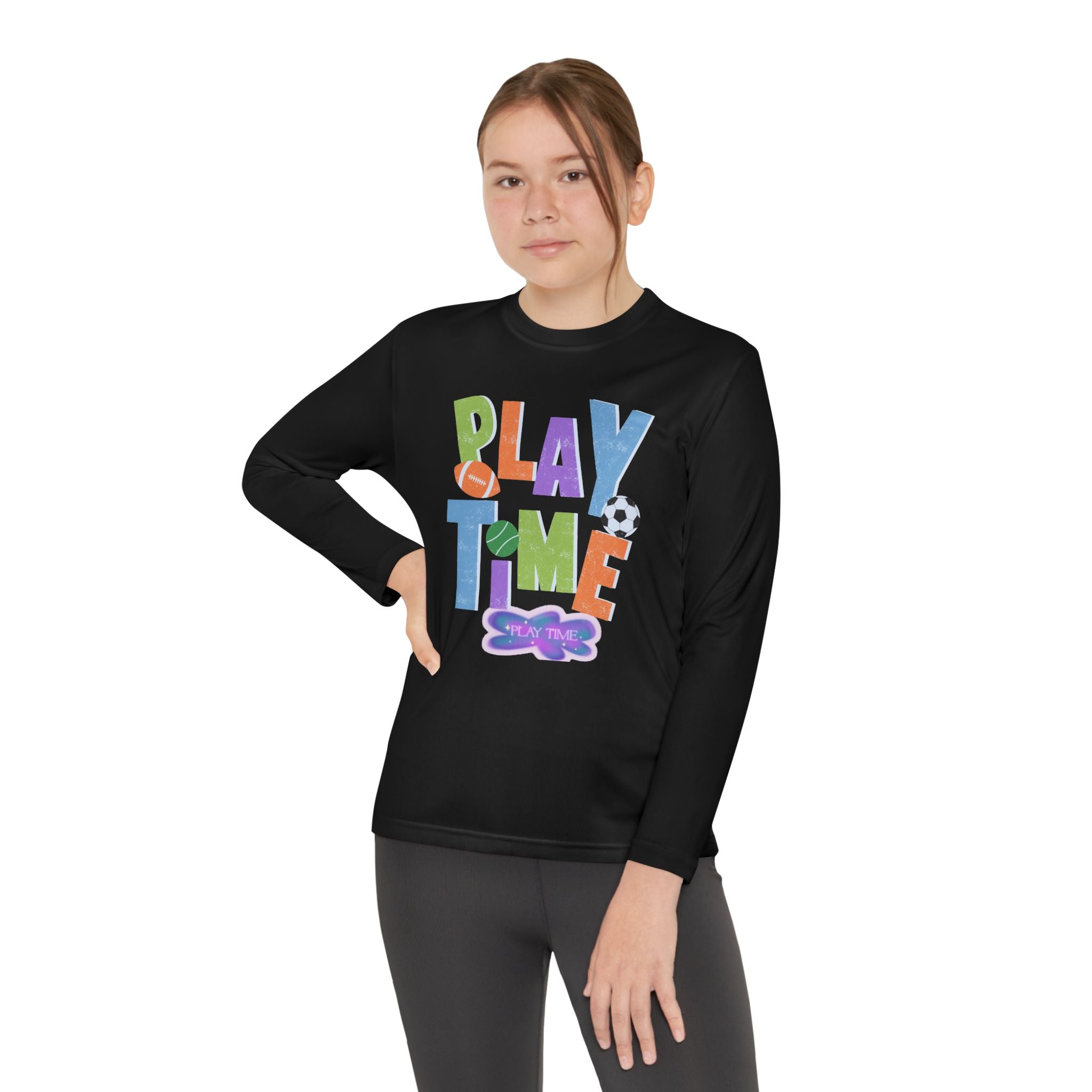 Playtime Youth Long Sleeve Tee - Fun Sports Design