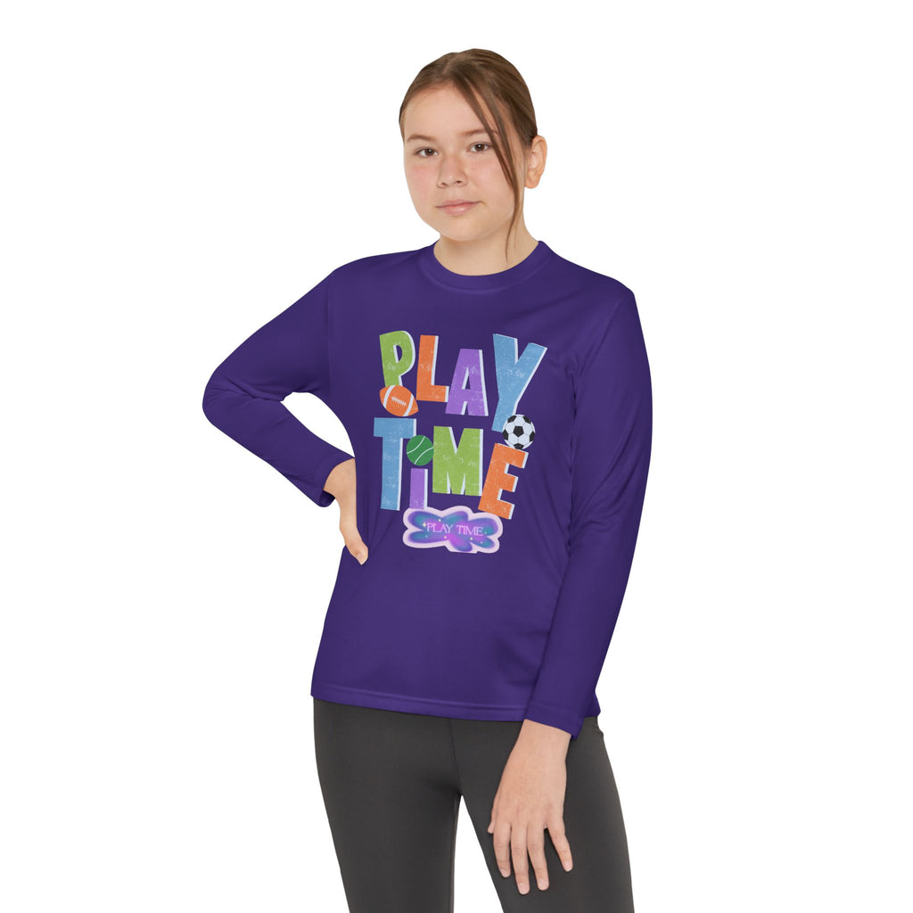Playtime Youth Long Sleeve Tee - Fun Sports Design