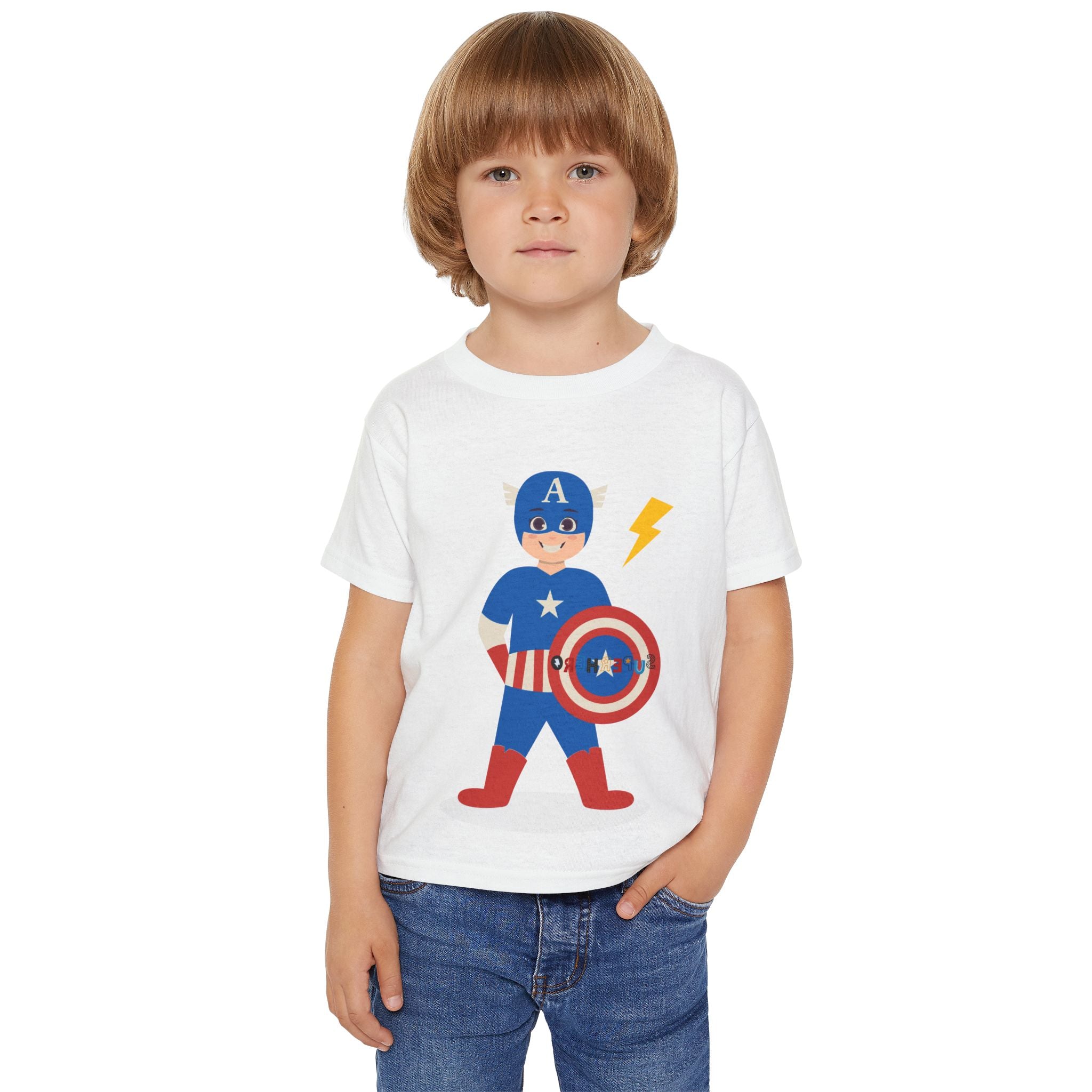 Superhero Toddler T-Shirt - Captain Thunder Design