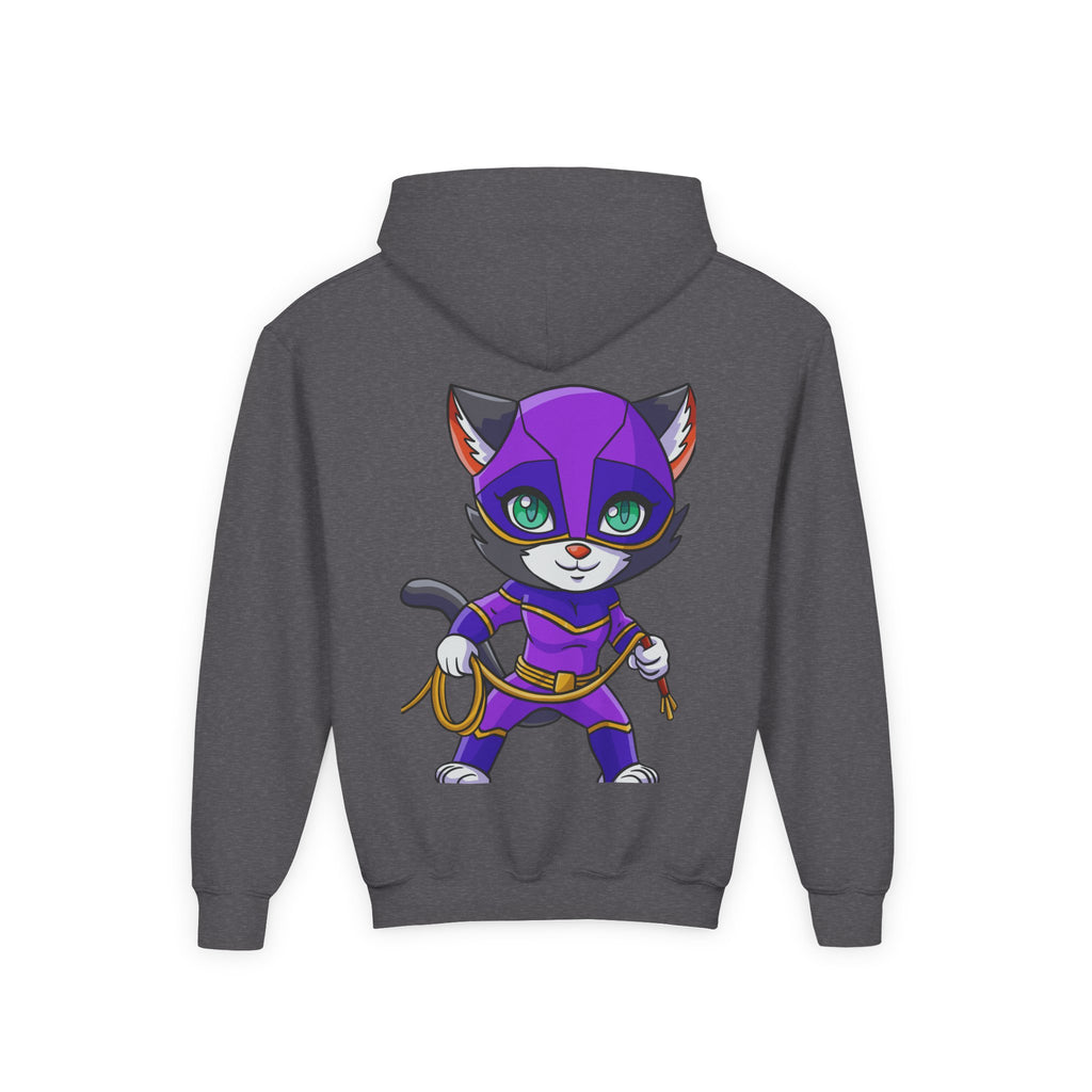 Kid's Game Time Hoodie with Cat Hero Design
