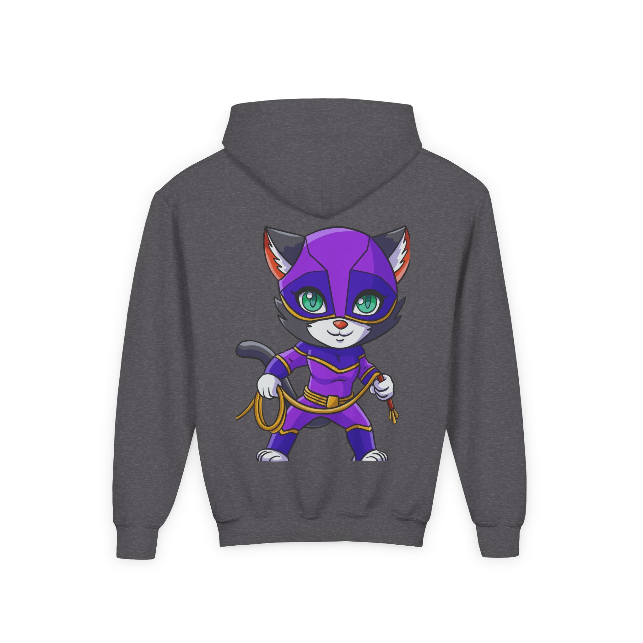 Kid's Game Time Hoodie with Cat Hero Design