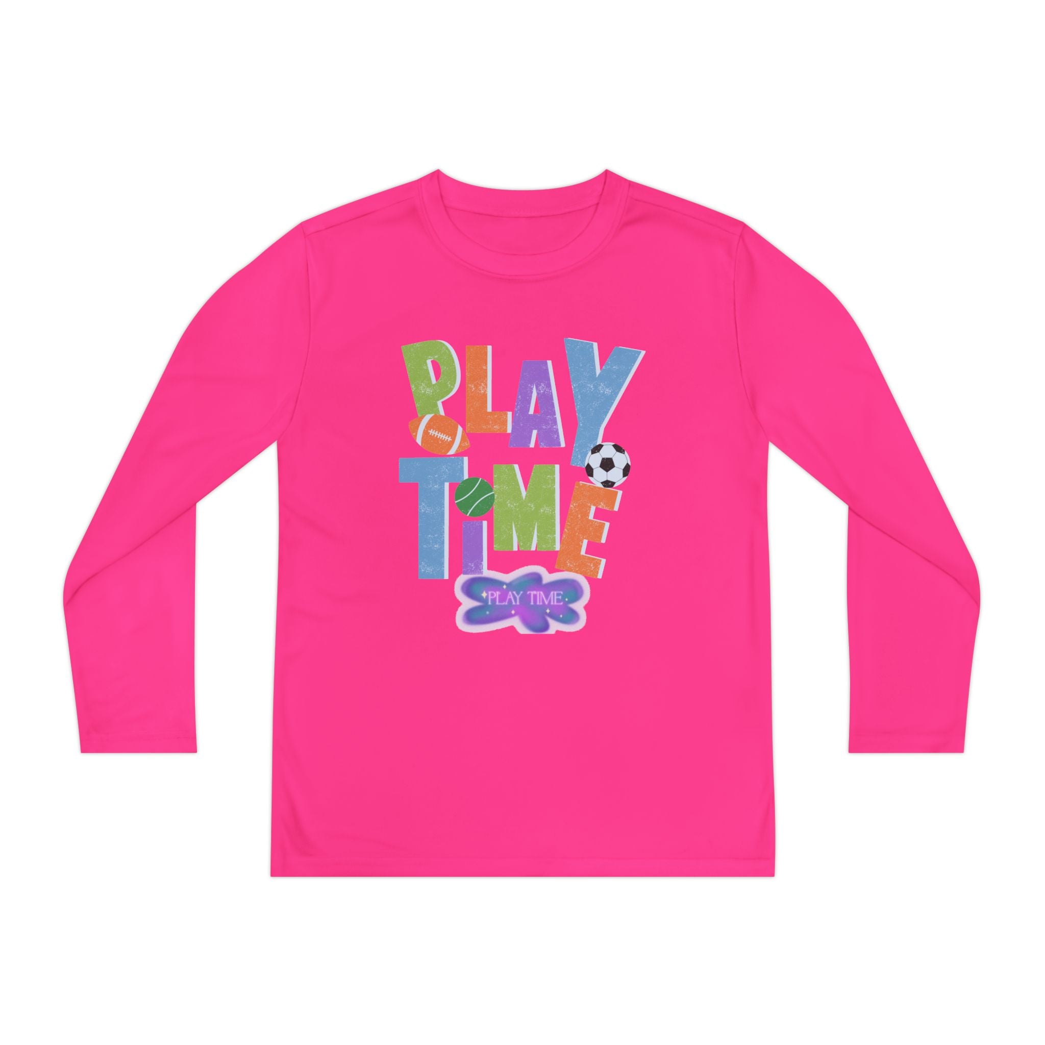 Playtime Youth Long Sleeve Tee - Fun Sports Design