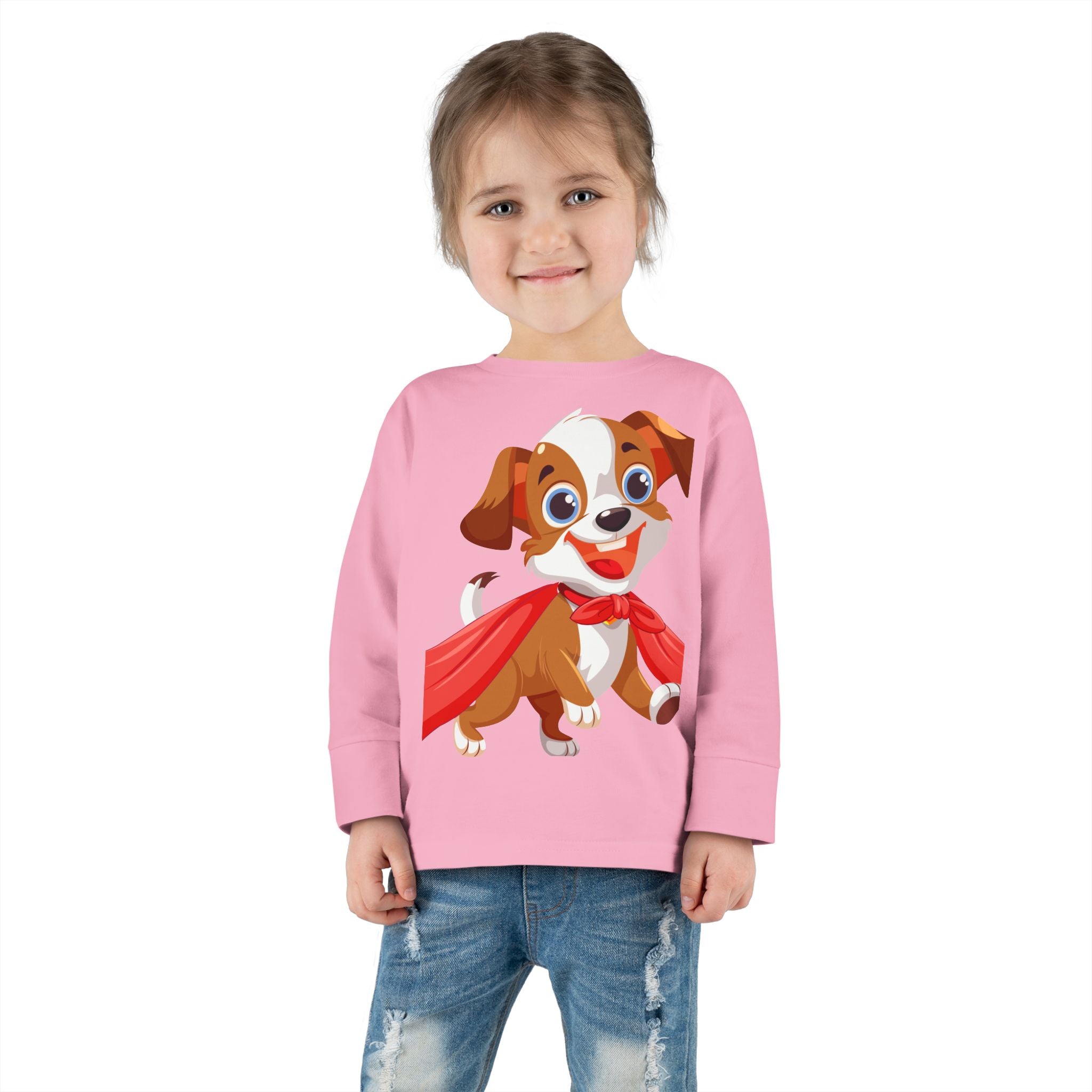Super Cute Puppy Hero Toddler Long Sleeve Tee
