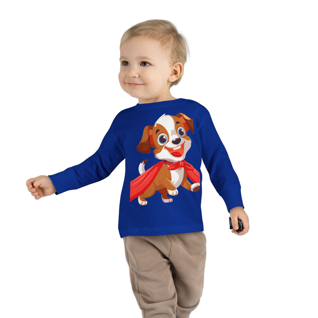 Super Cute Puppy Hero Toddler Long Sleeve Tee