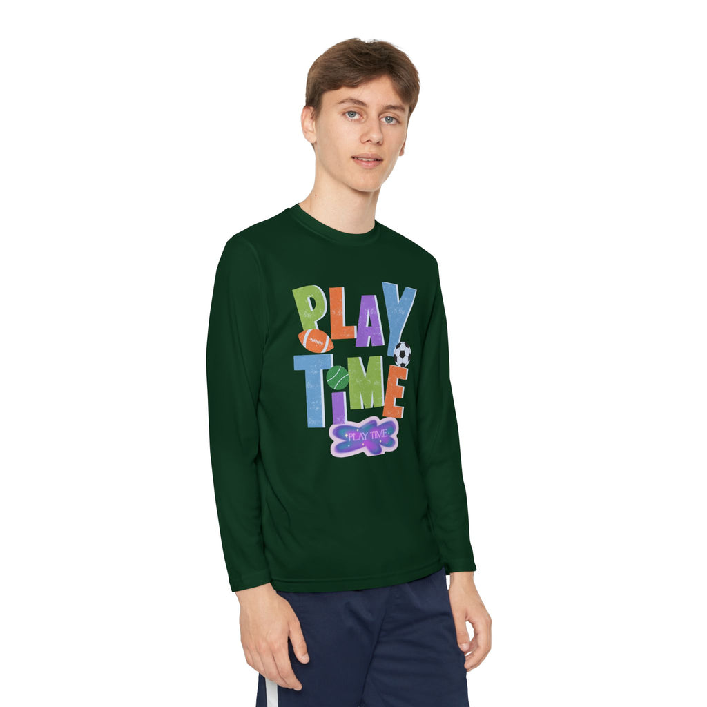 Playtime Youth Long Sleeve Tee - Fun Sports Design