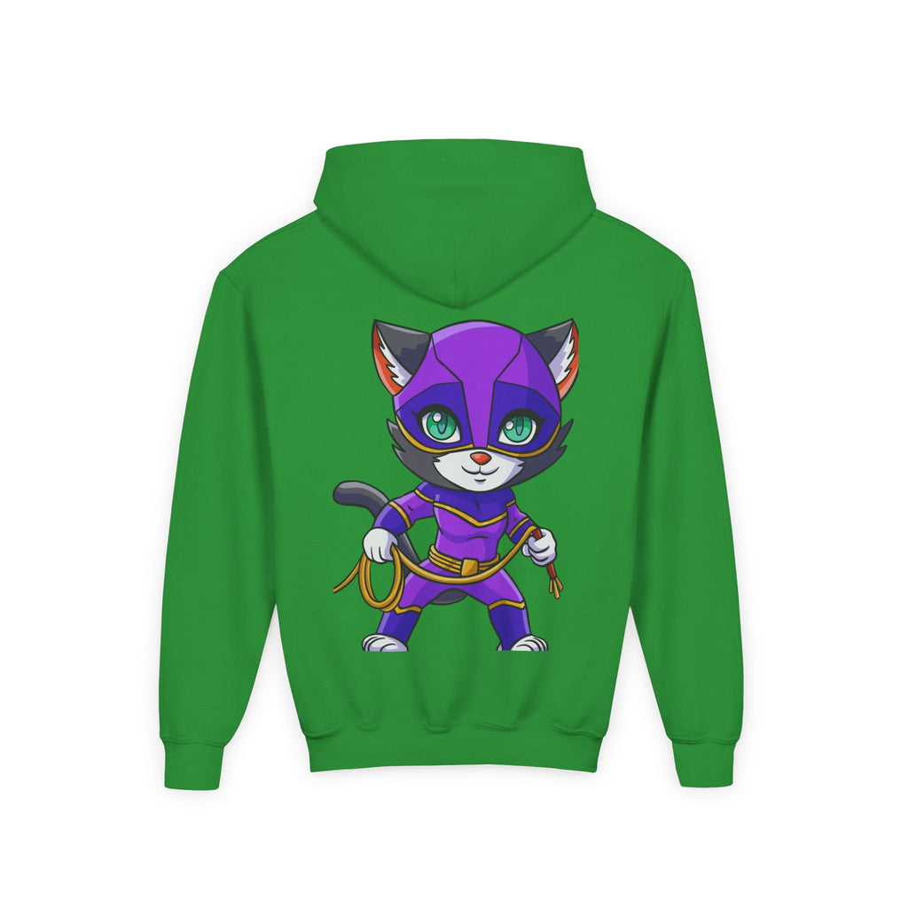Kid's Game Time Hoodie with Cat Hero Design