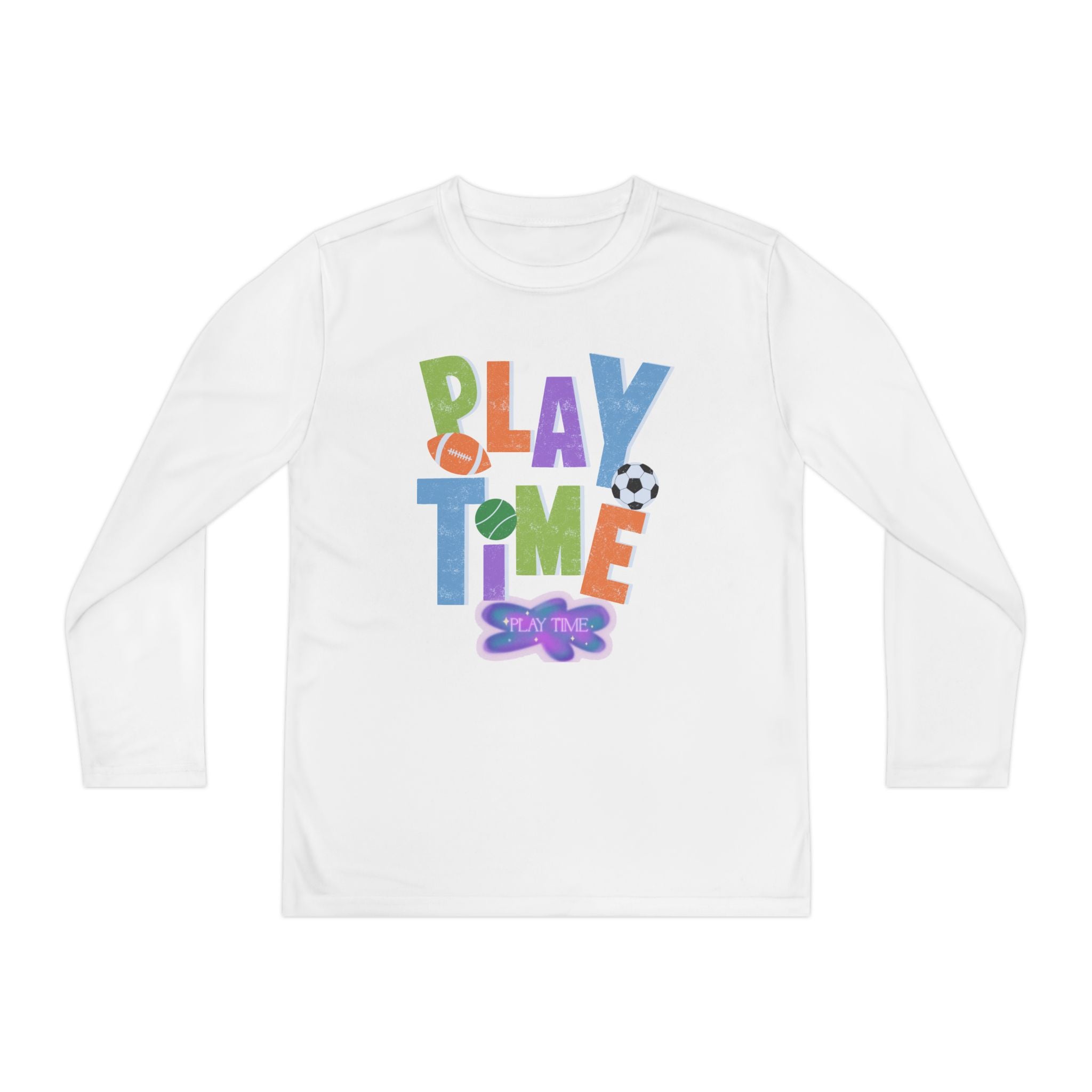 Playtime Youth Long Sleeve Tee - Fun Sports Design