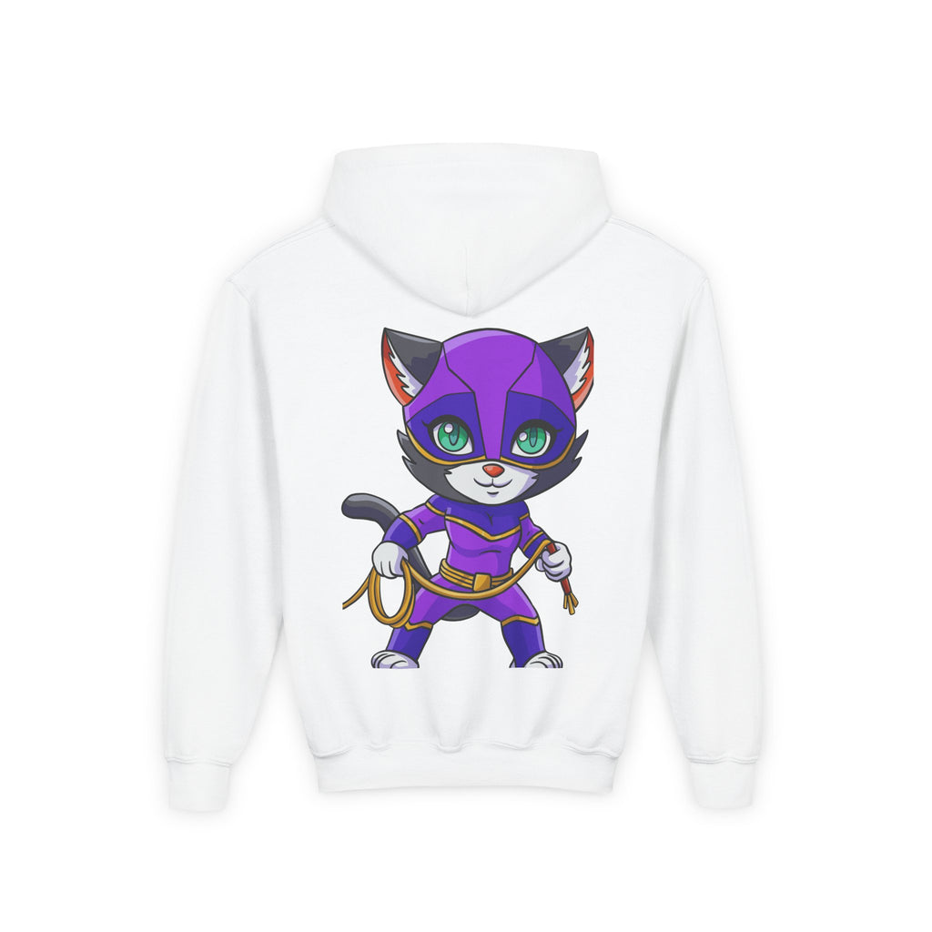 Kid's Game Time Hoodie with Cat Hero Design