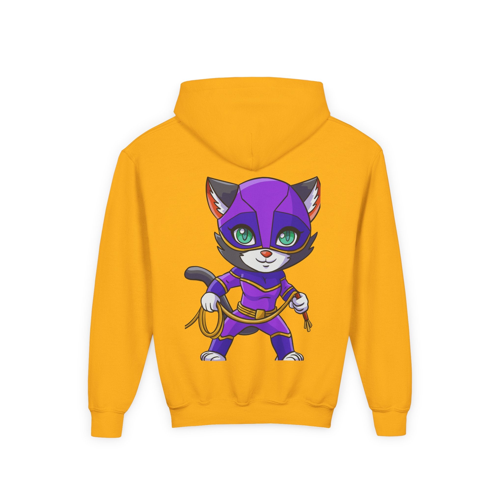 Kid's Game Time Hoodie with Cat Hero Design