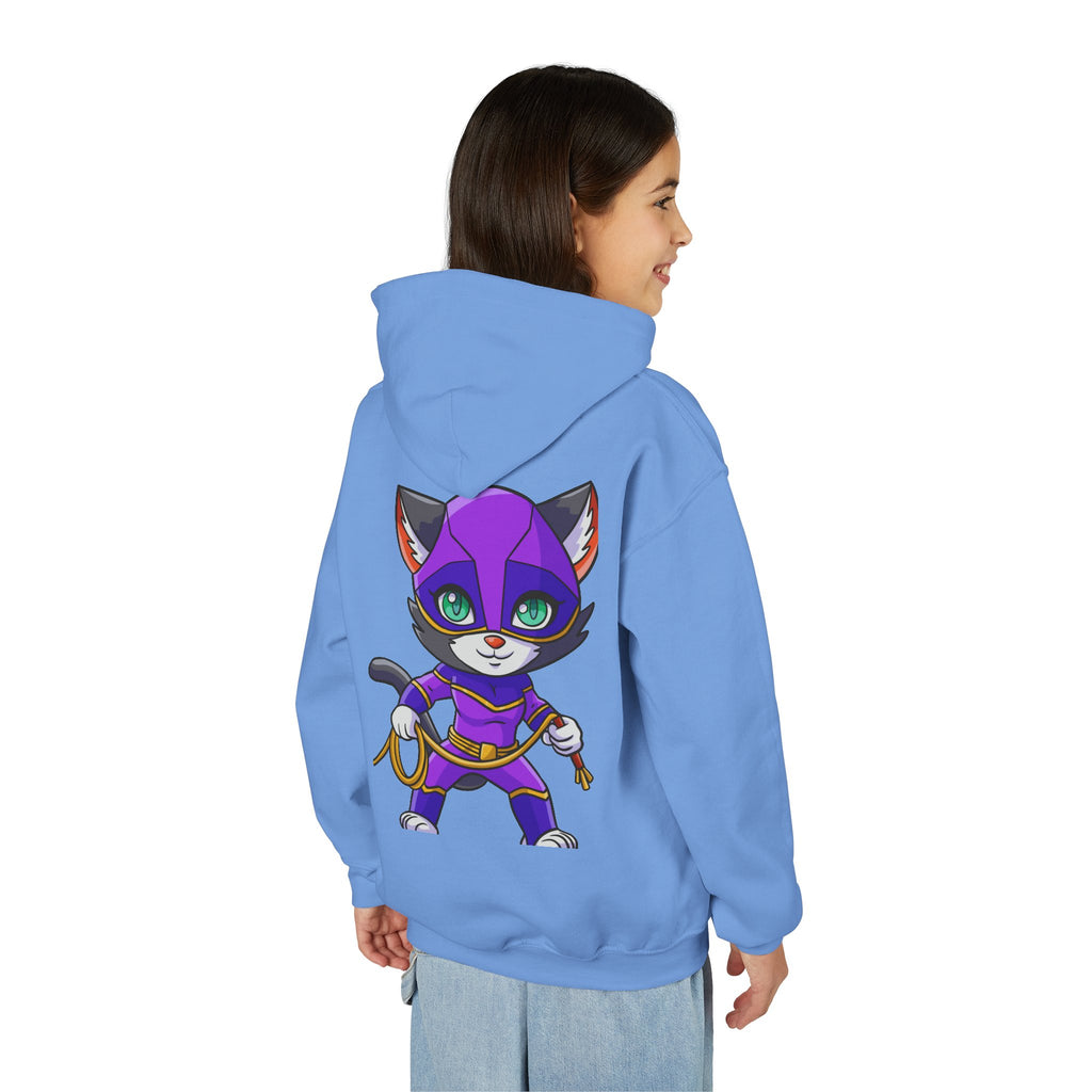 Kid's Game Time Hoodie with Cat Hero Design