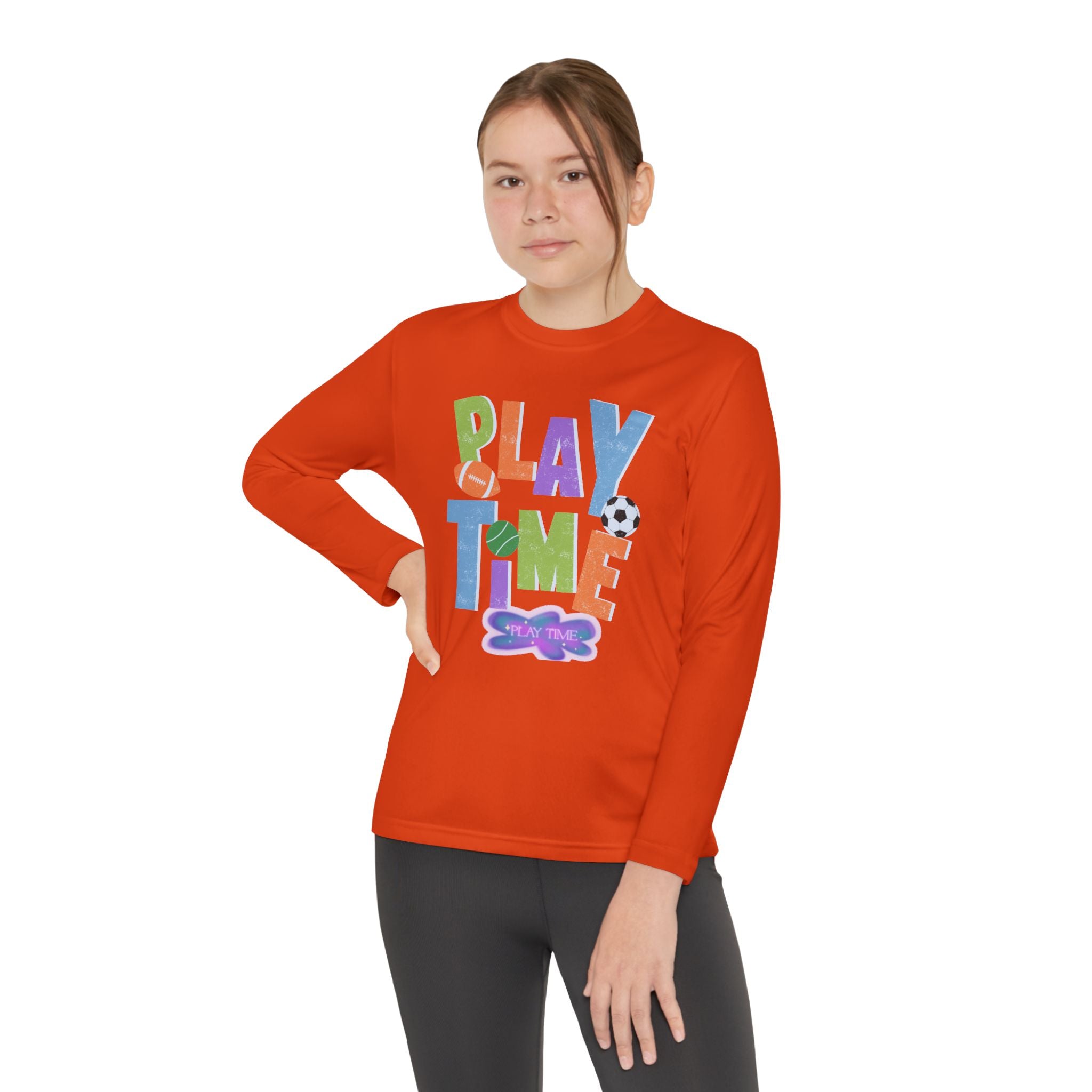 Playtime Youth Long Sleeve Tee - Fun Sports Design