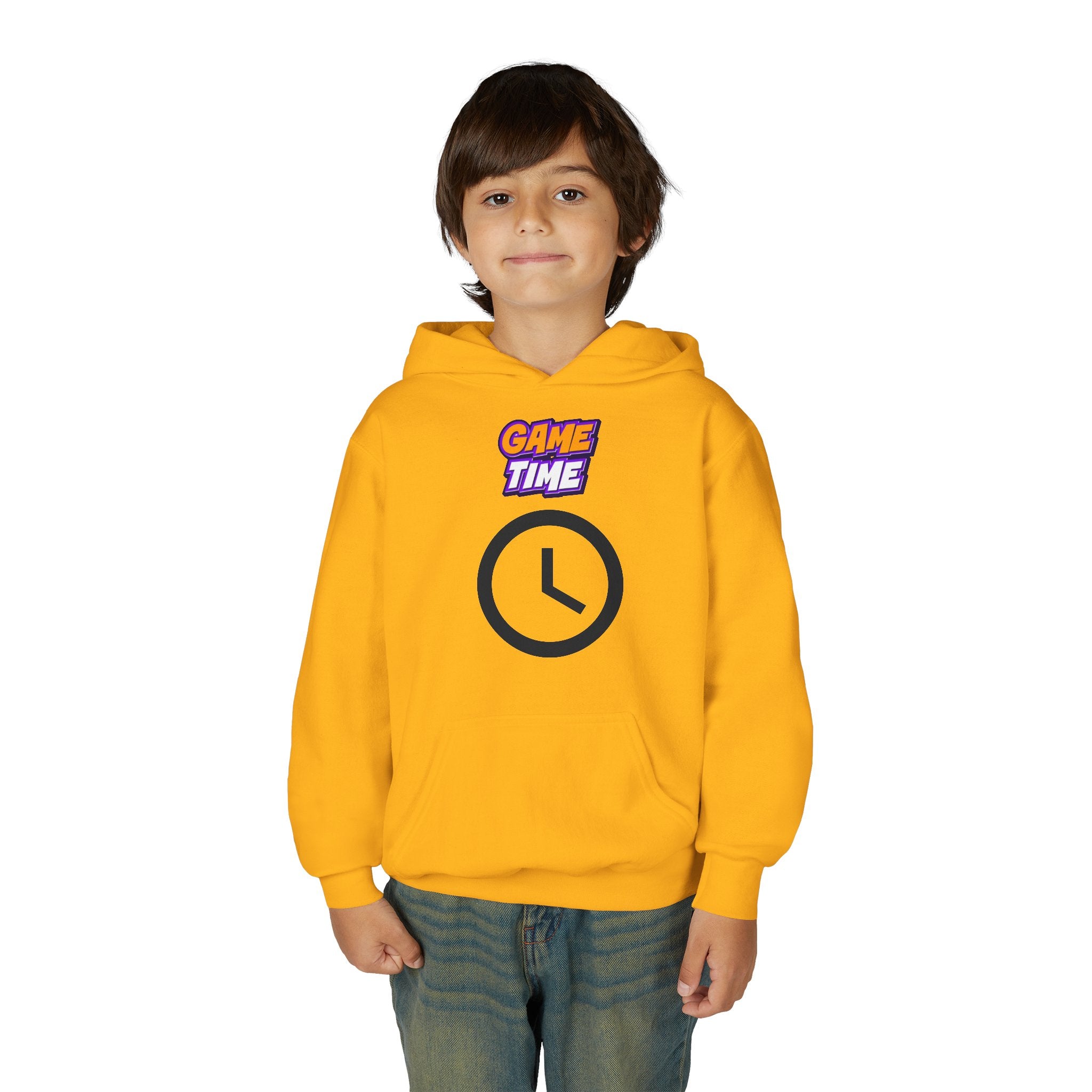Kid's Game Time Hoodie with Cat Hero Design