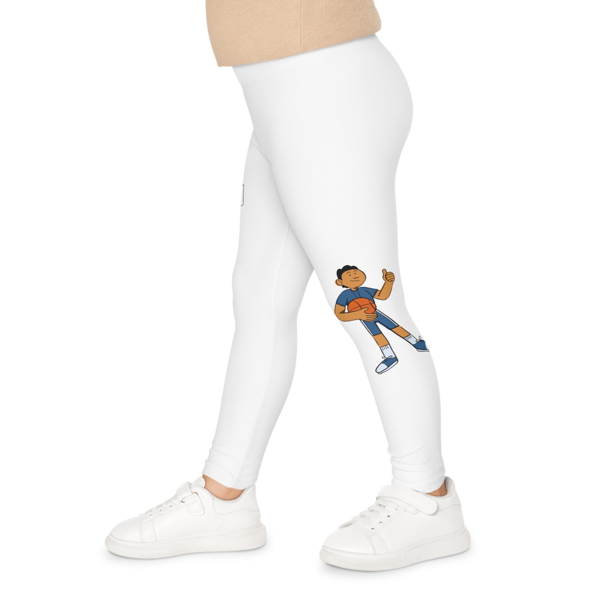 Motivational Kids Leggings with Fun Basketball Designs