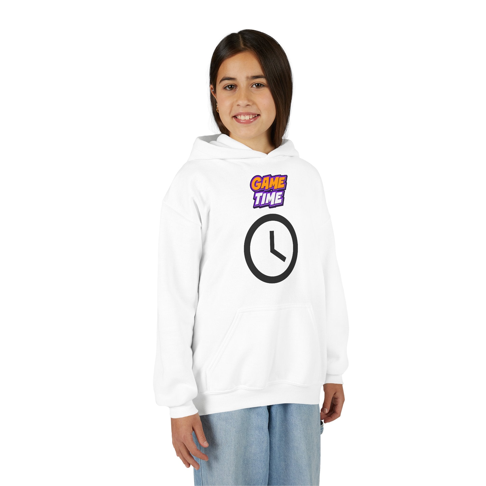 Kid's Game Time Hoodie with Cat Hero Design