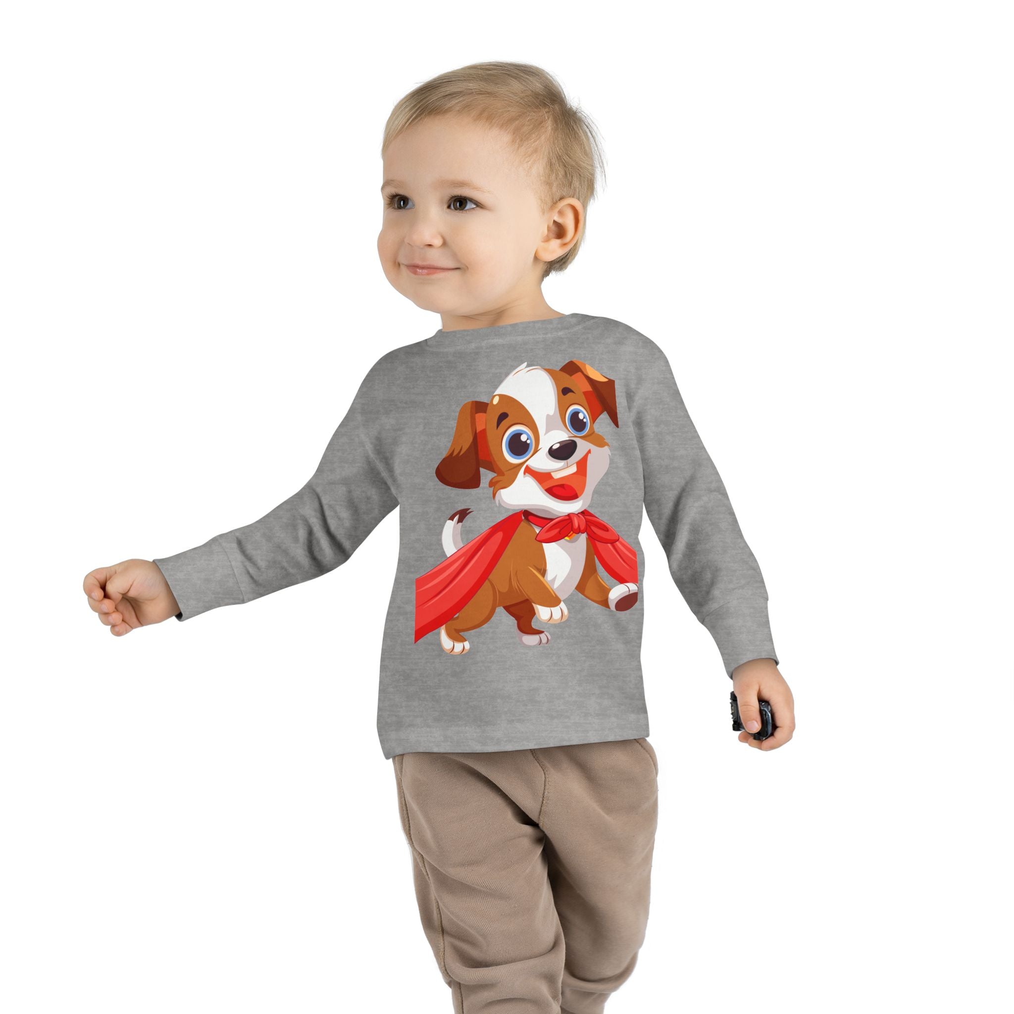 Super Cute Puppy Hero Toddler Long Sleeve Tee