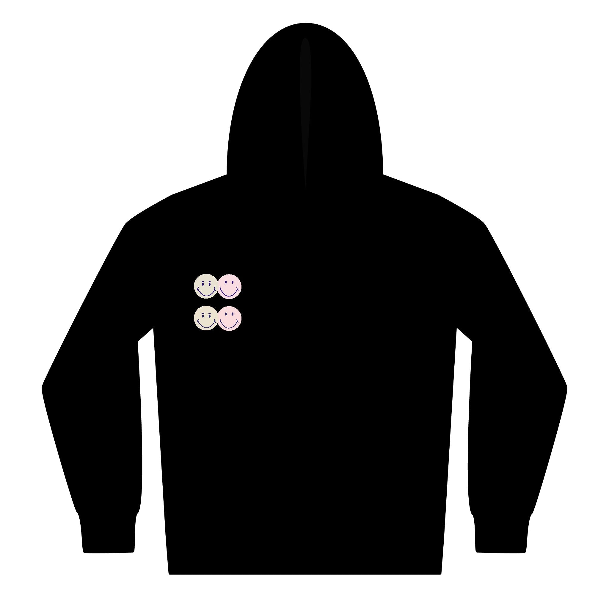 Cute Ice Cream Faces Youth Zipped Hoodie