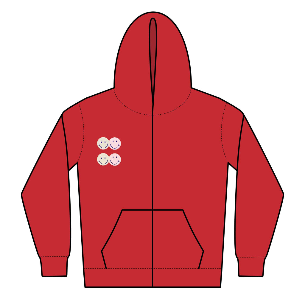 Cute Ice Cream Faces Youth Zipped Hoodie