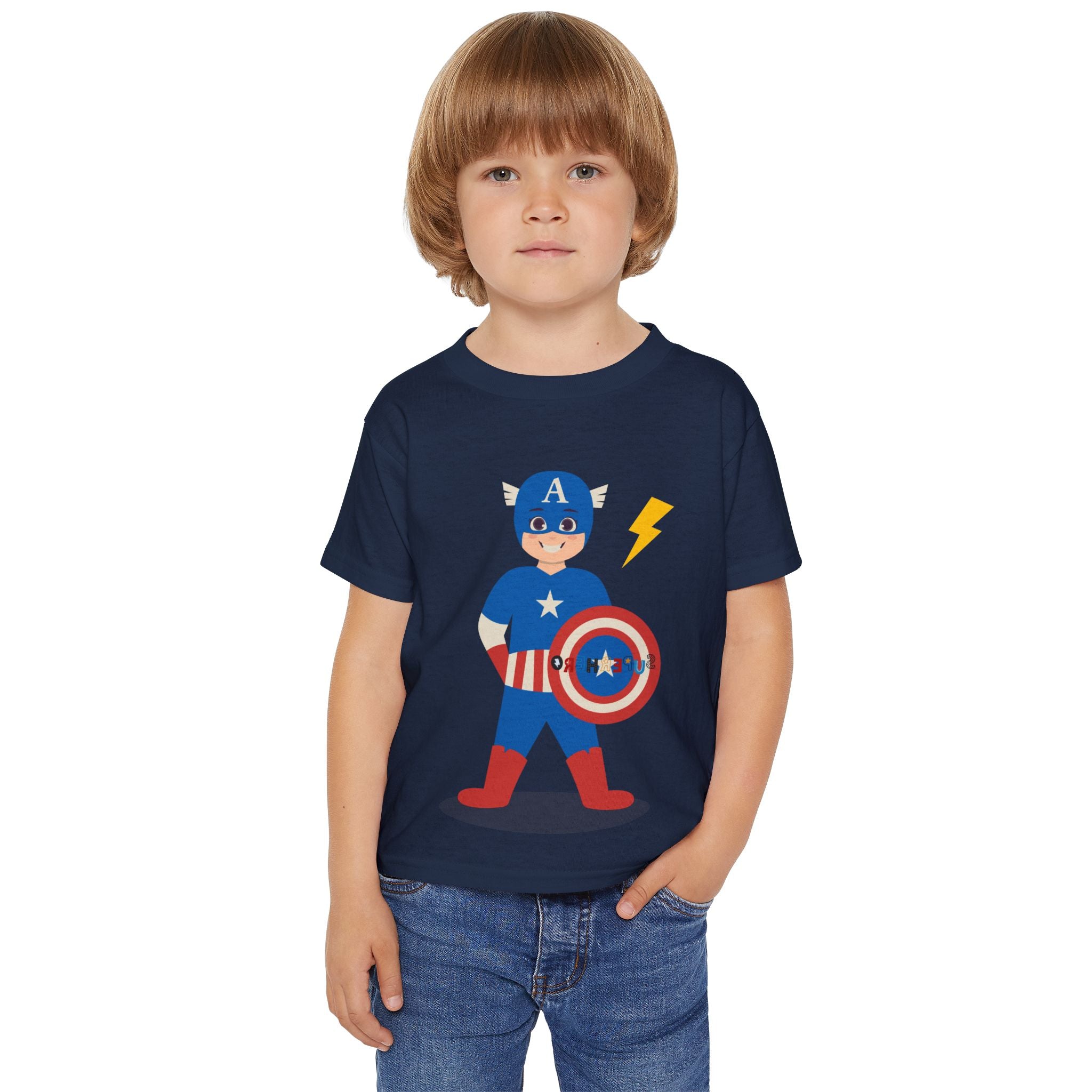 Superhero Toddler T-Shirt - Captain Thunder Design