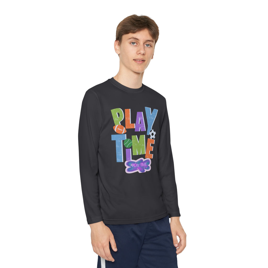 Playtime Youth Long Sleeve Tee - Fun Sports Design