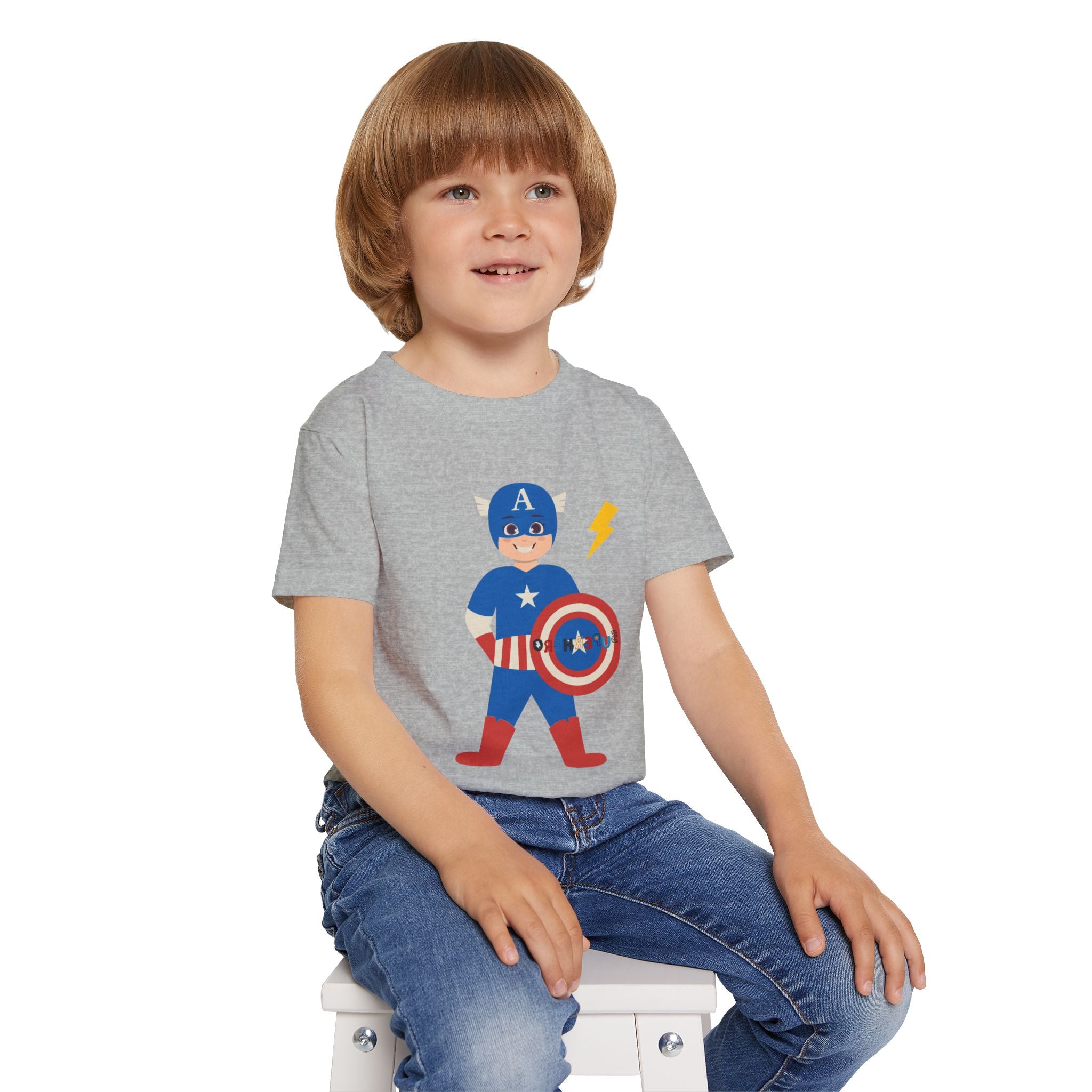 Superhero Toddler T-Shirt - Captain Thunder Design