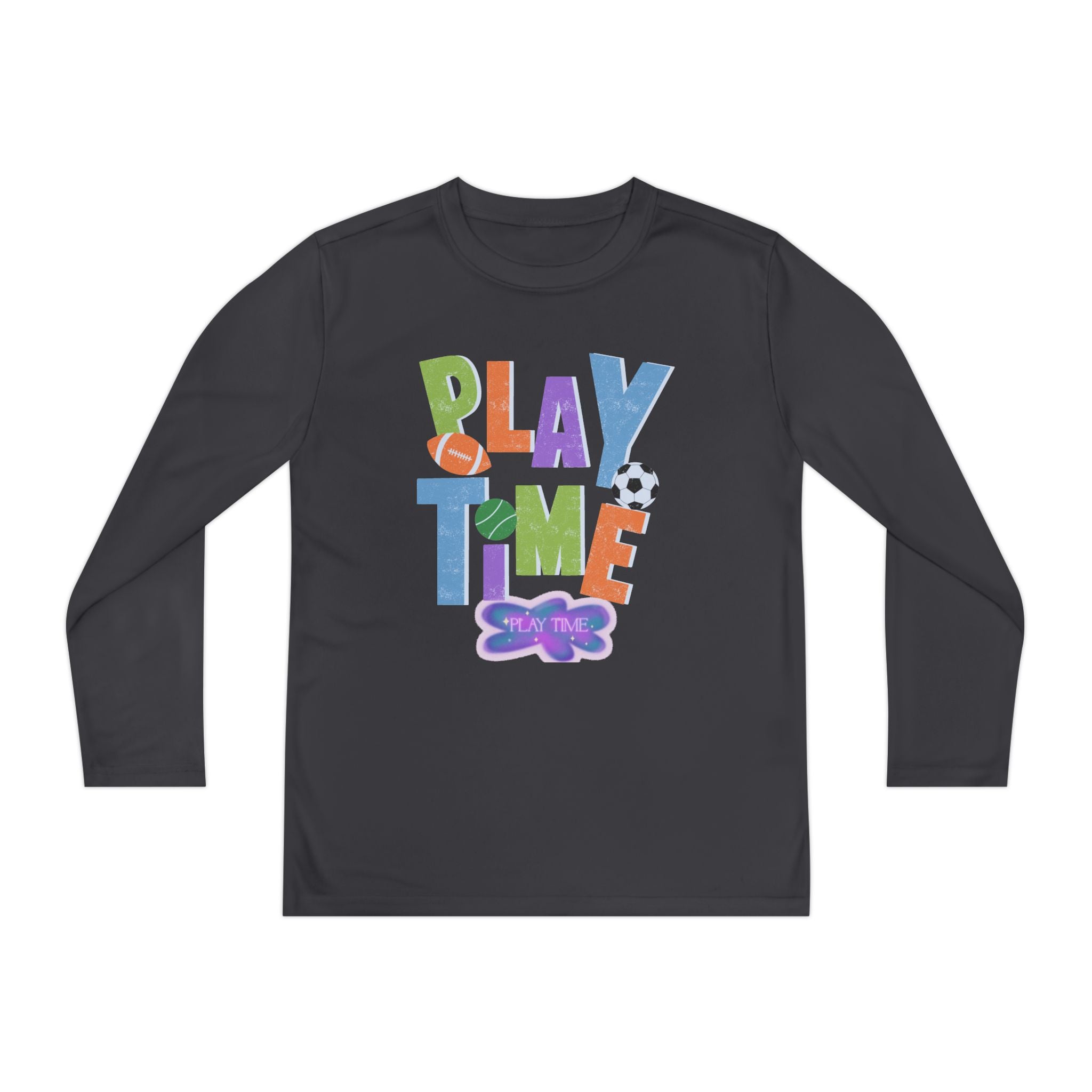 Playtime Youth Long Sleeve Tee - Fun Sports Design
