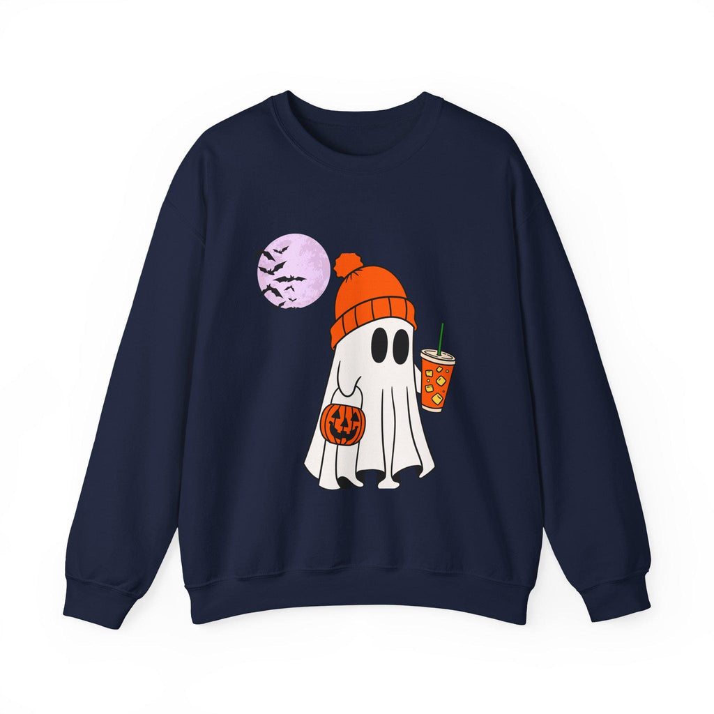 Cute Ghost Halloween Sweatshirt, Unisex Crewneck, Cozy Fall Fashion, Halloween Gift, Casual Sweater, Spooky Season Essentials