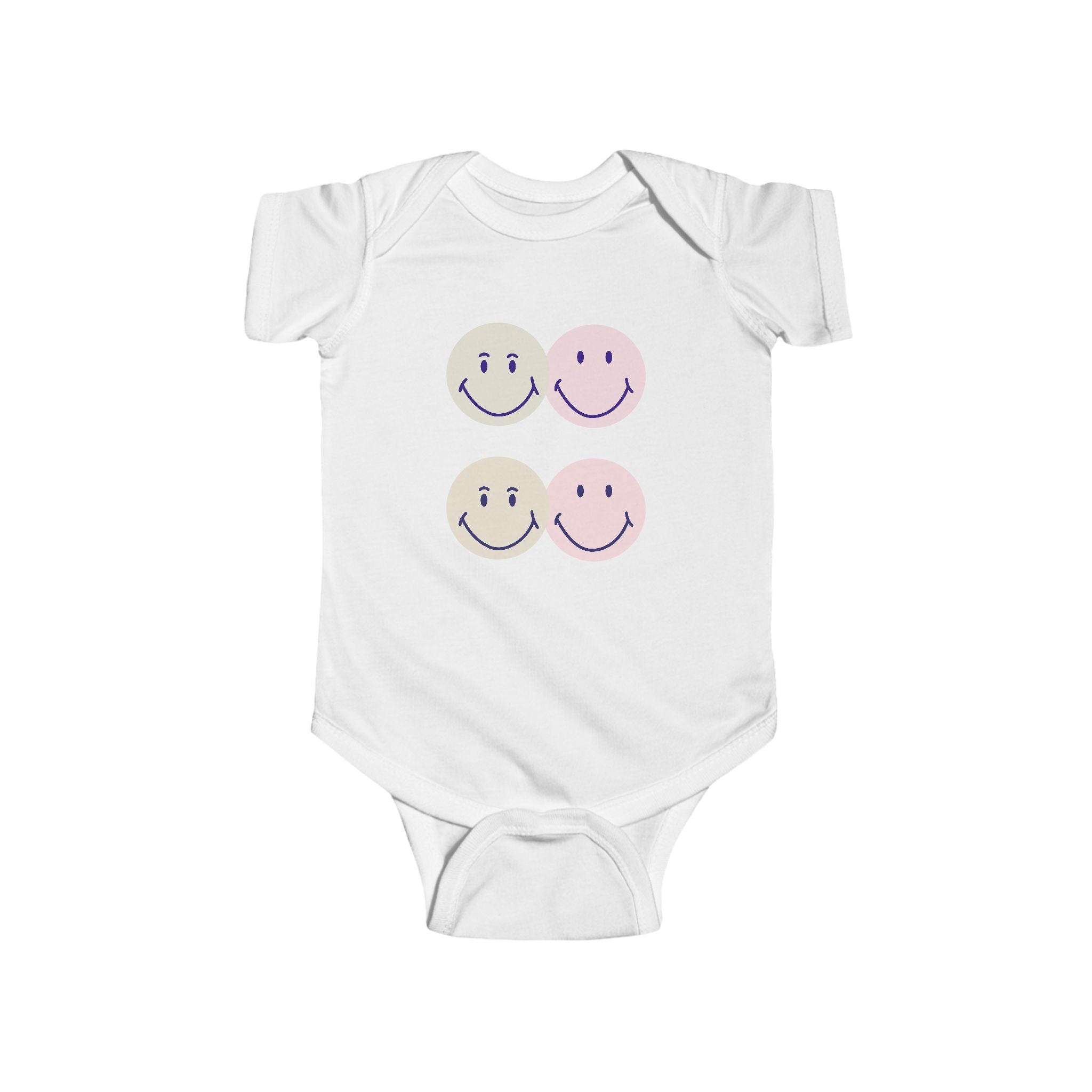 Cute Smiley Faces Infant Bodysuit - Adorable Baby Clothing for Newborns