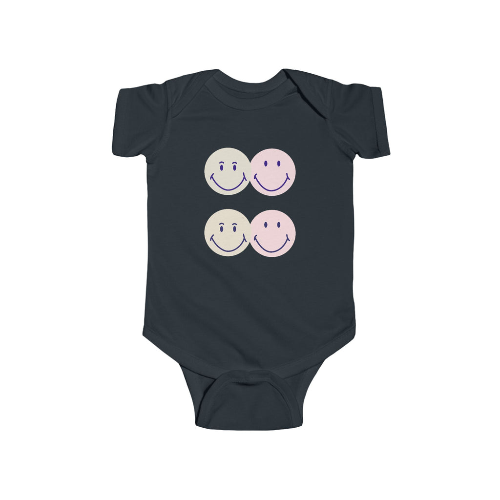 Cute Smiley Faces Infant Bodysuit - Adorable Baby Clothing for Newborns