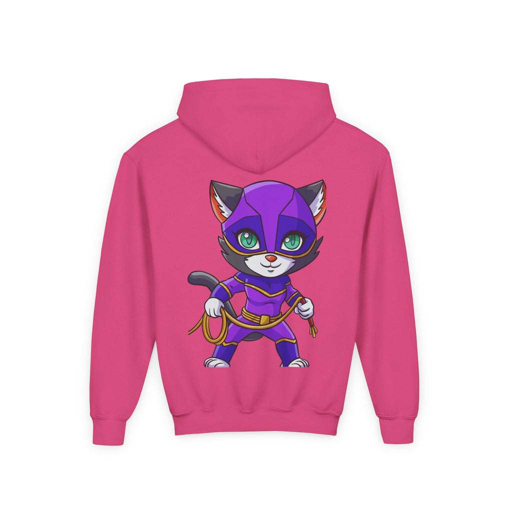 Kid's Game Time Hoodie with Cat Hero Design