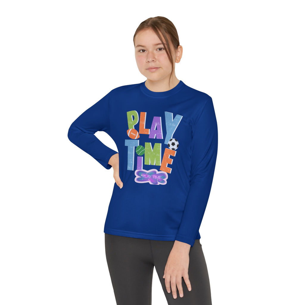 Playtime Youth Long Sleeve Tee - Fun Sports Design