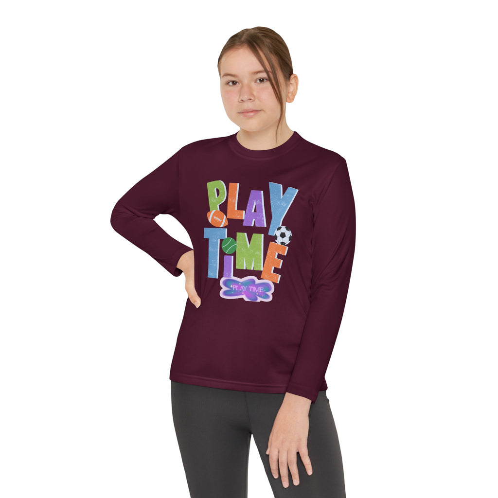 Playtime Youth Long Sleeve Tee - Fun Sports Design
