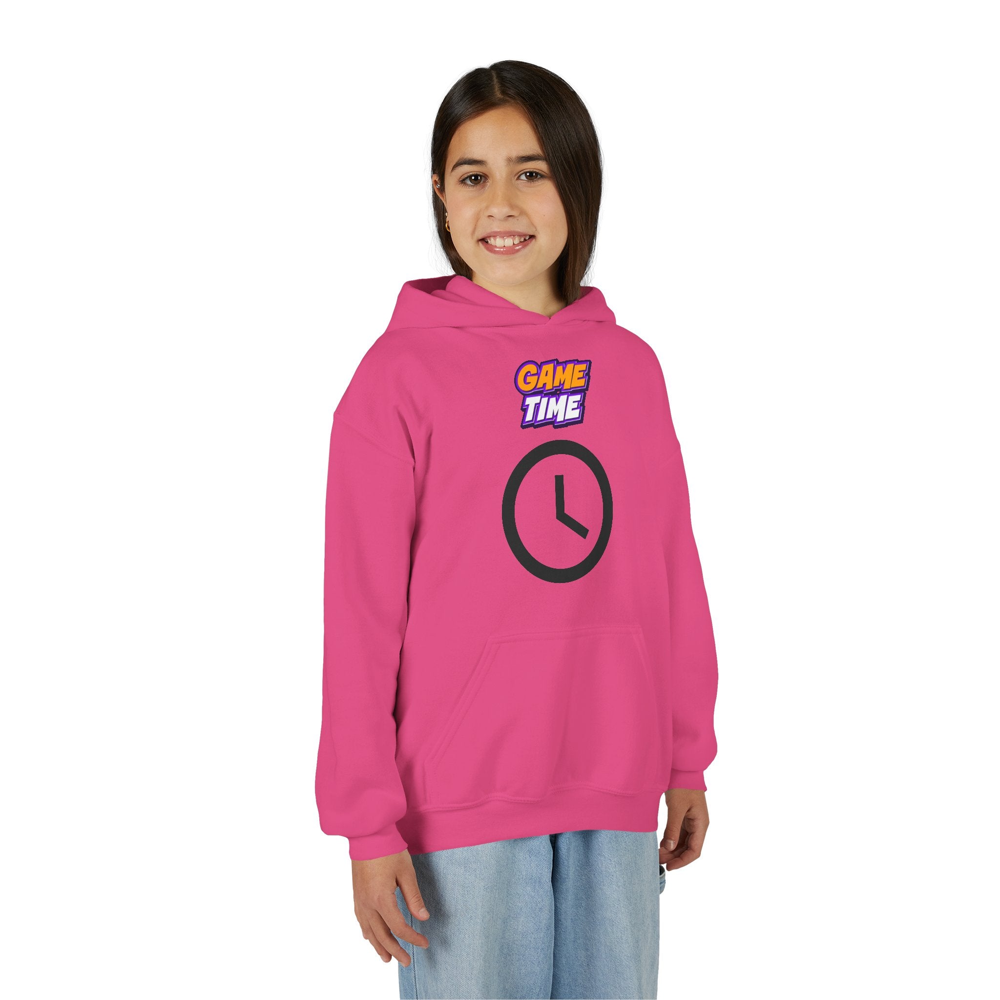 Kid's Game Time Hoodie with Cat Hero Design