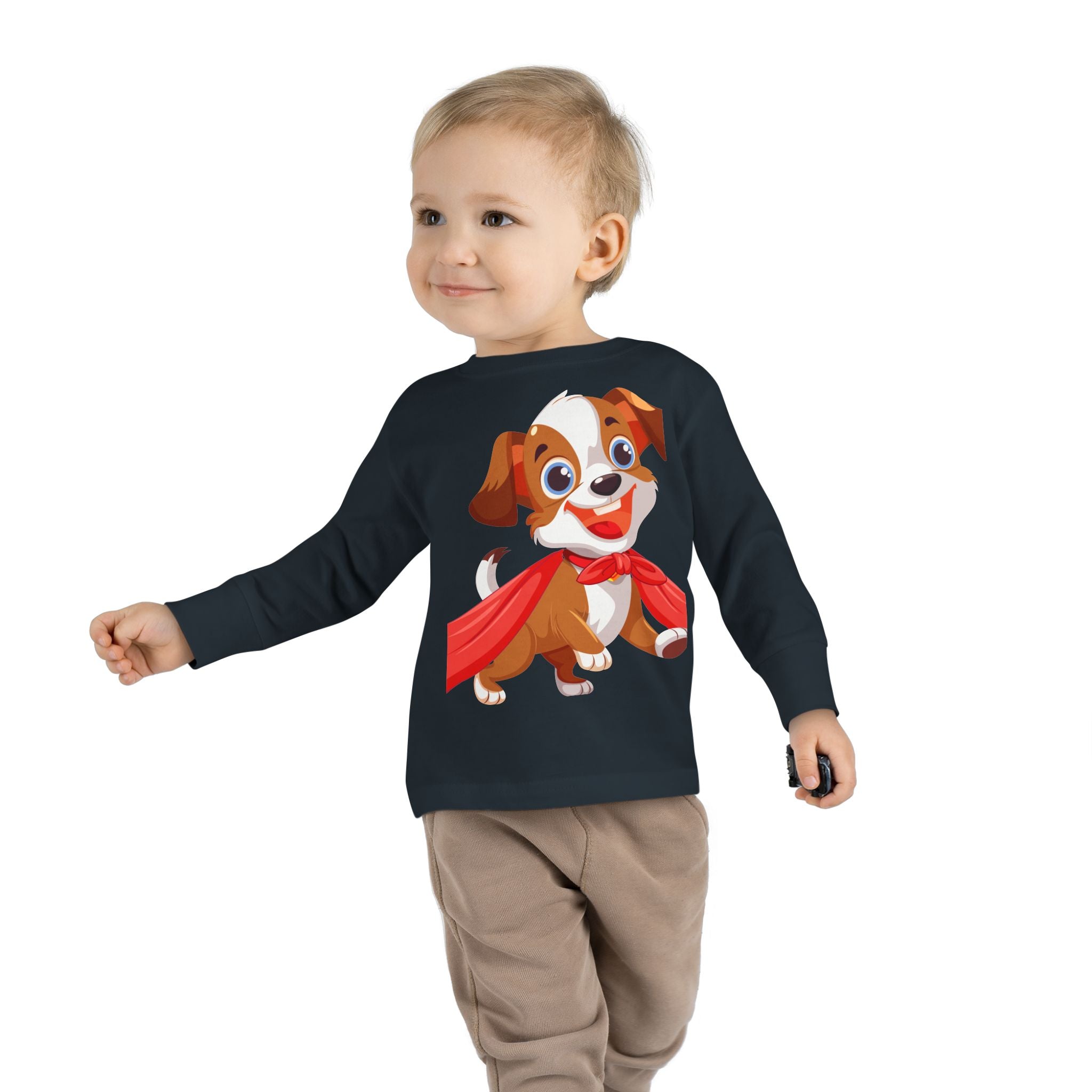 Super Cute Puppy Hero Toddler Long Sleeve Tee