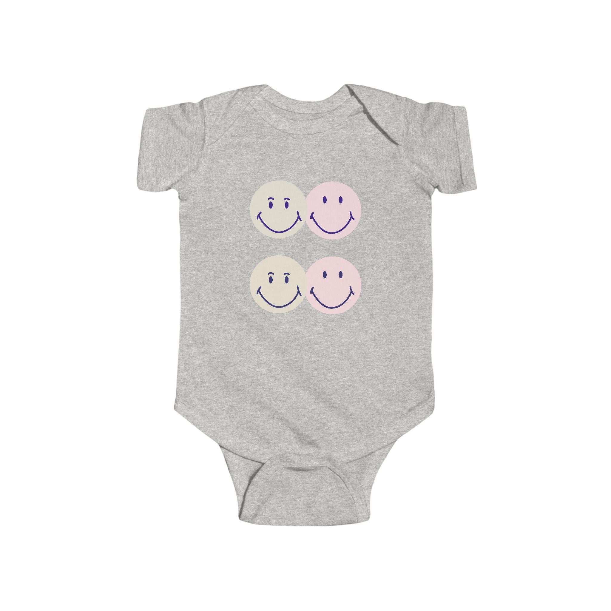 Cute Smiley Faces Infant Bodysuit - Adorable Baby Clothing for Newborns