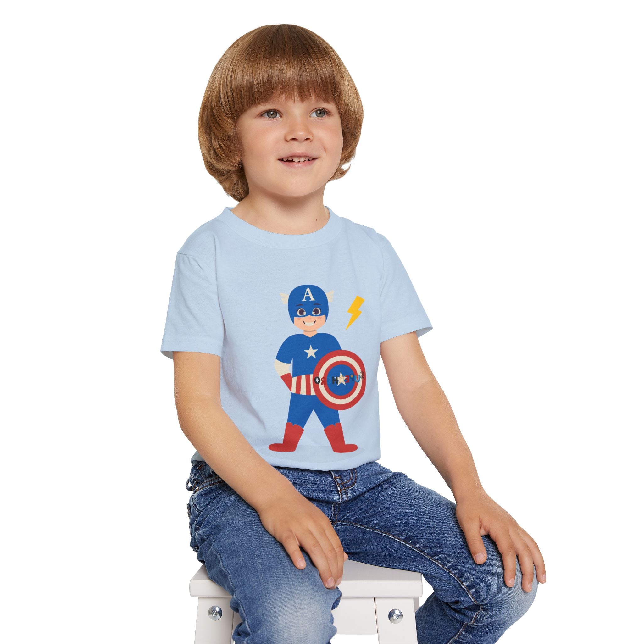 Superhero Toddler T-Shirt - Captain Thunder Design