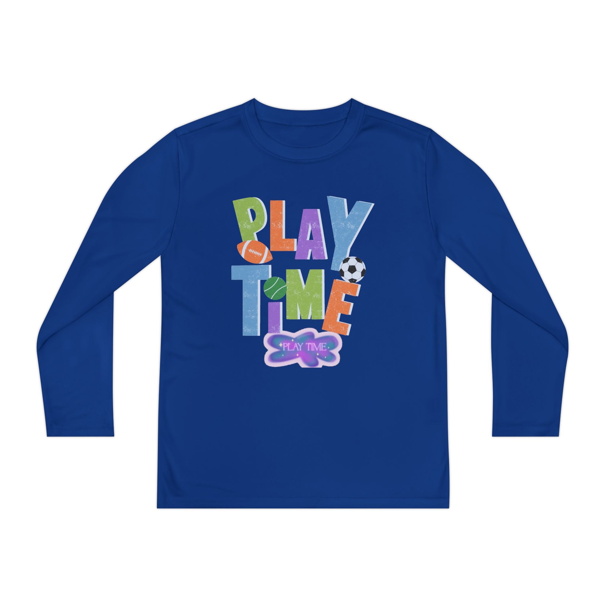 Playtime Youth Long Sleeve Tee - Fun Sports Design