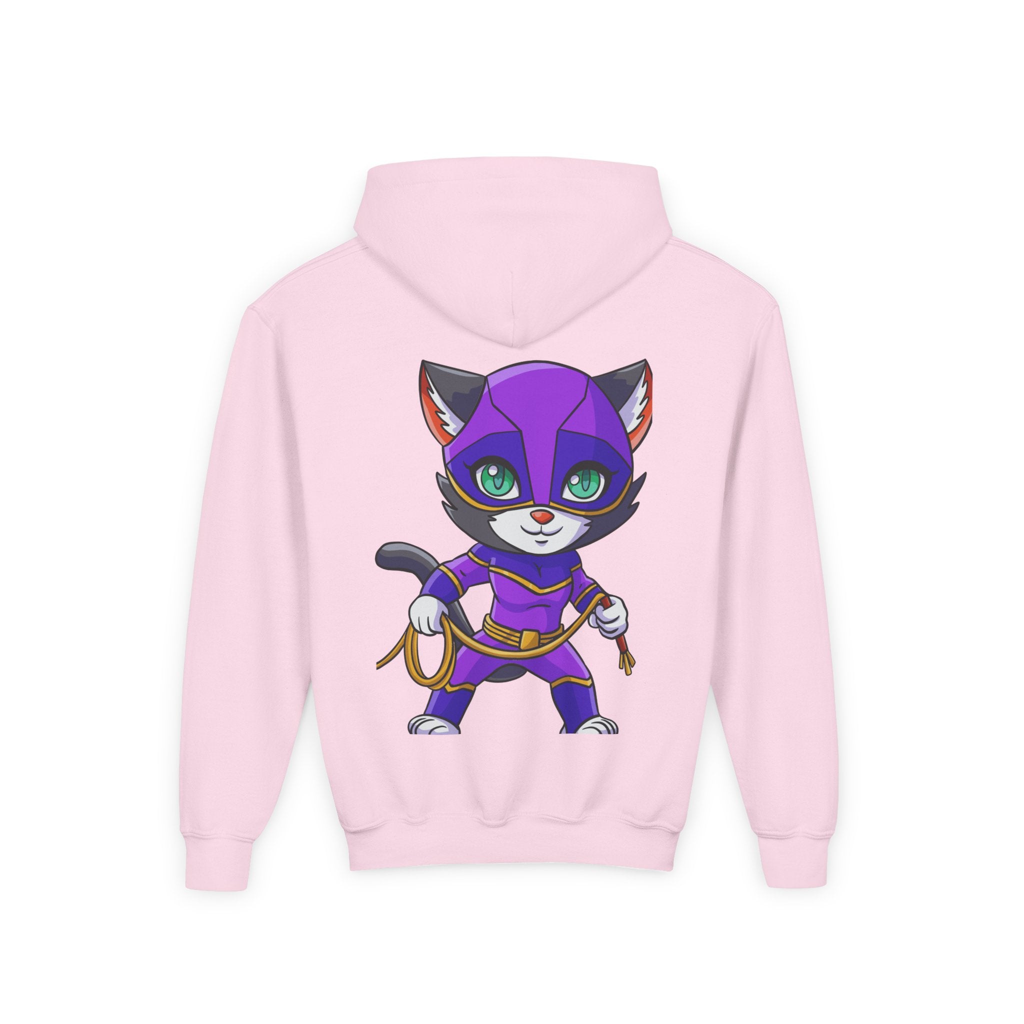 Kid's Game Time Hoodie with Cat Hero Design