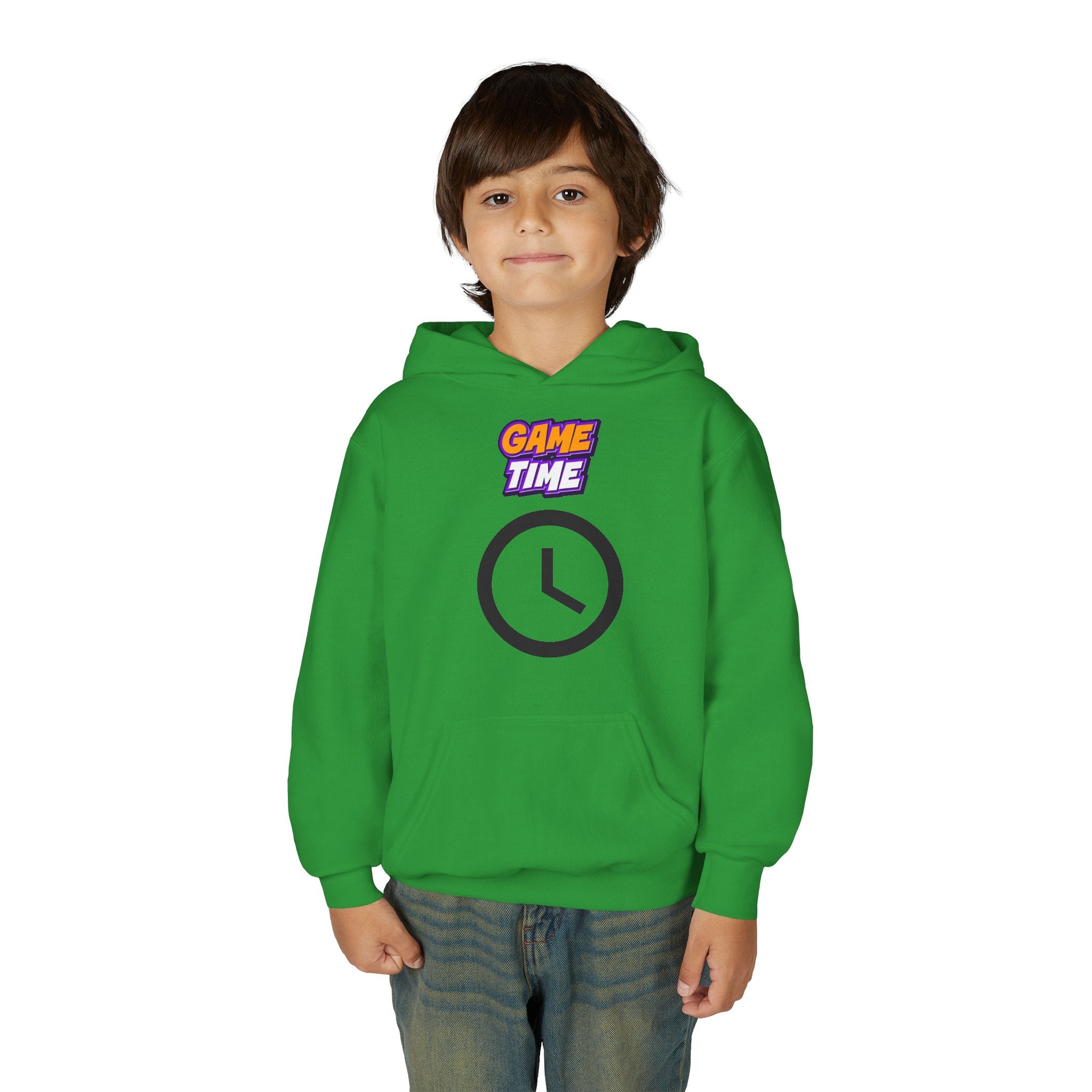 Kid's Game Time Hoodie with Cat Hero Design