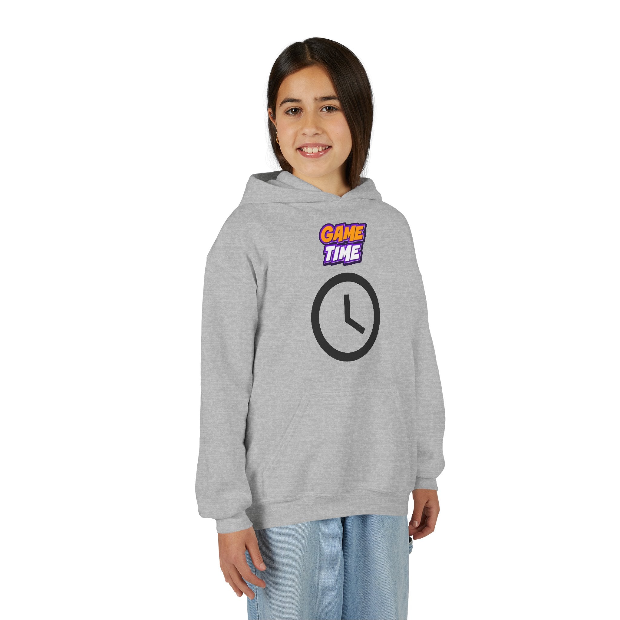Kid's Game Time Hoodie with Cat Hero Design