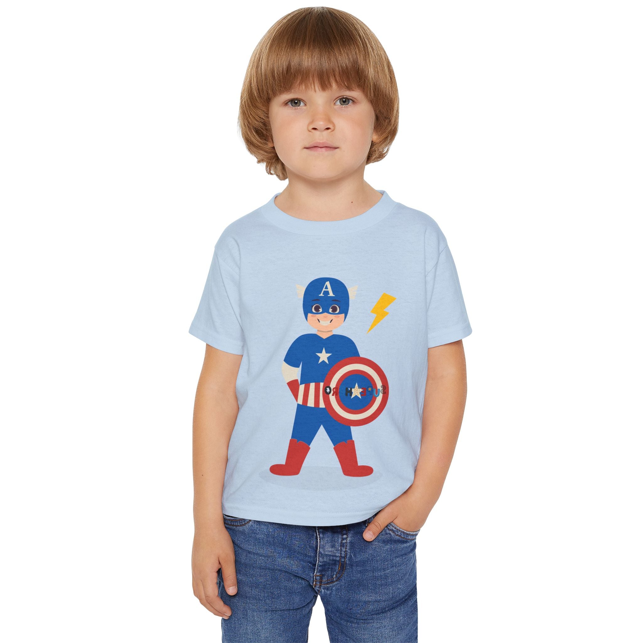 Superhero Toddler T-Shirt - Captain Thunder Design