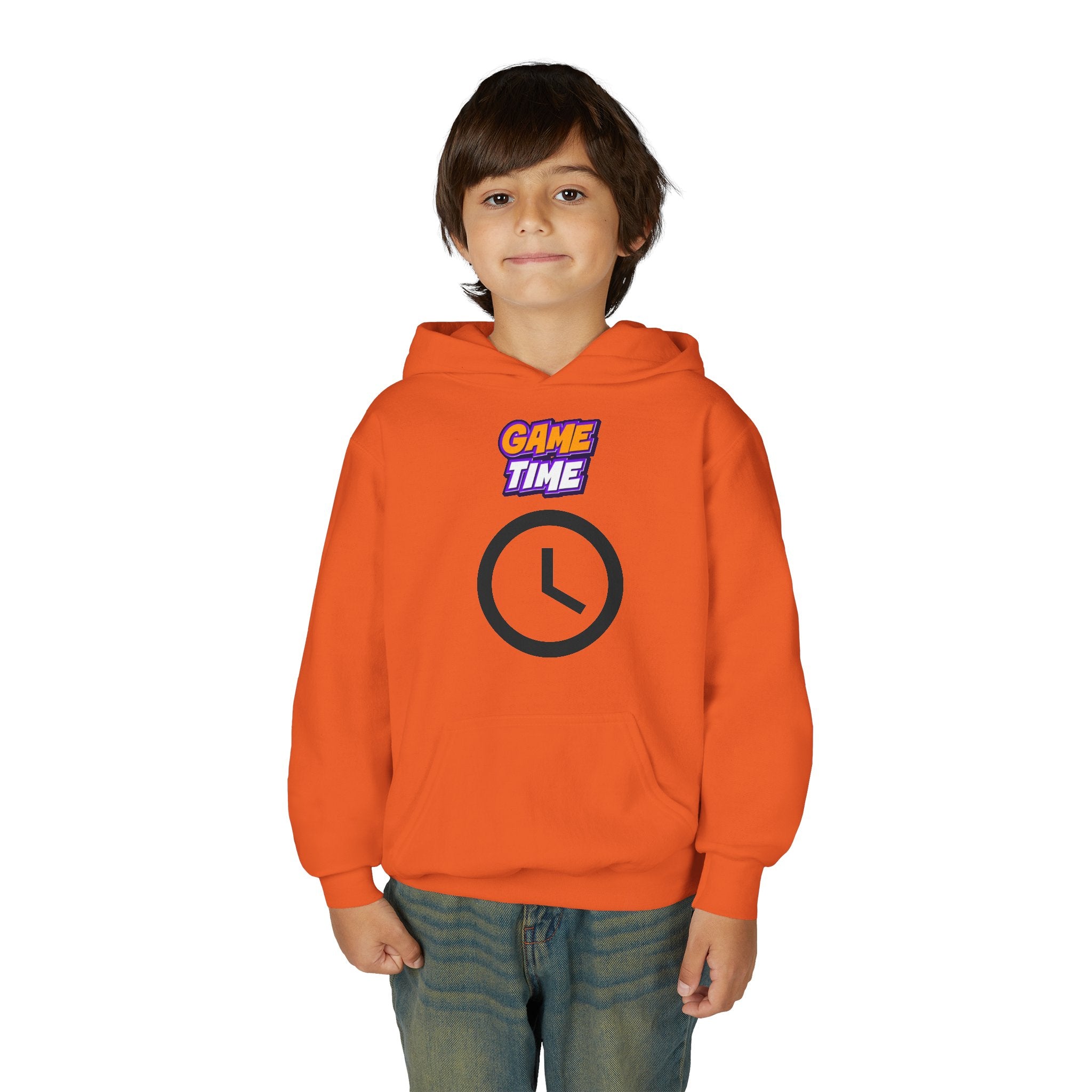 Kid's Game Time Hoodie with Cat Hero Design