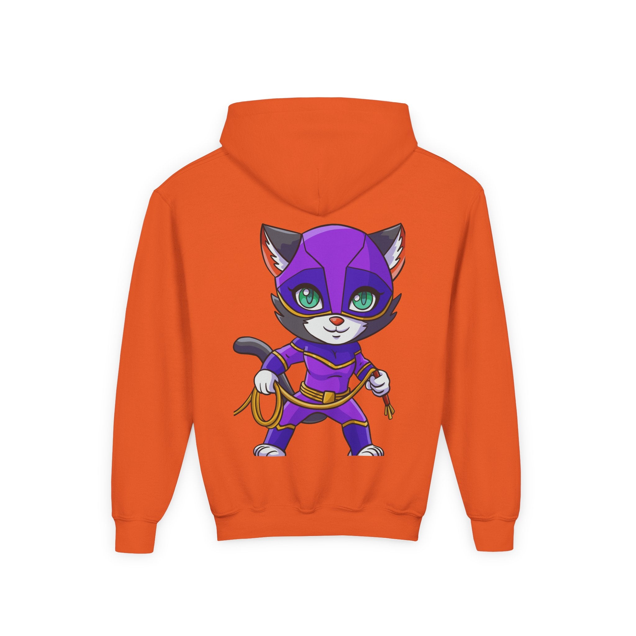 Kid's Game Time Hoodie with Cat Hero Design