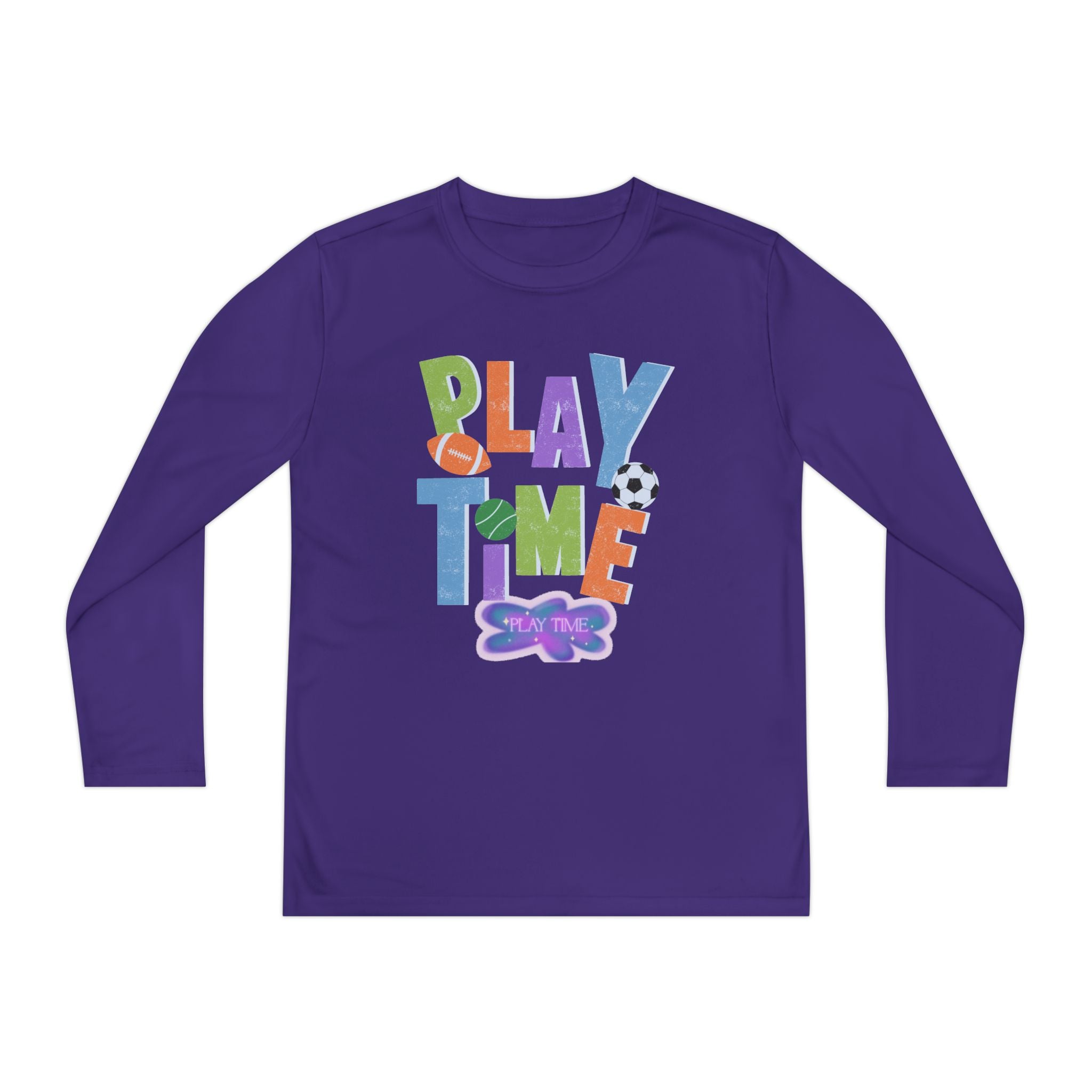 Playtime Youth Long Sleeve Tee - Fun Sports Design