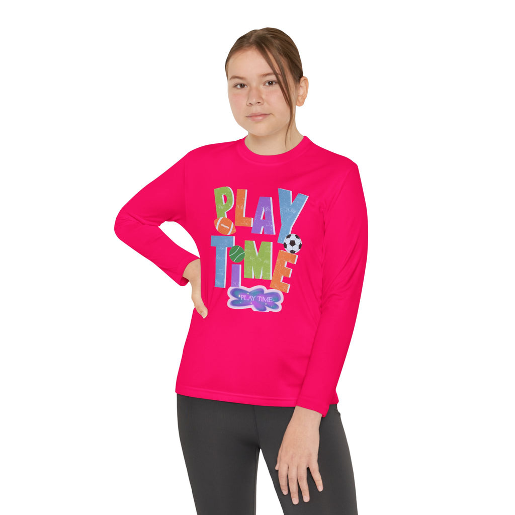 Playtime Youth Long Sleeve Tee - Fun Sports Design